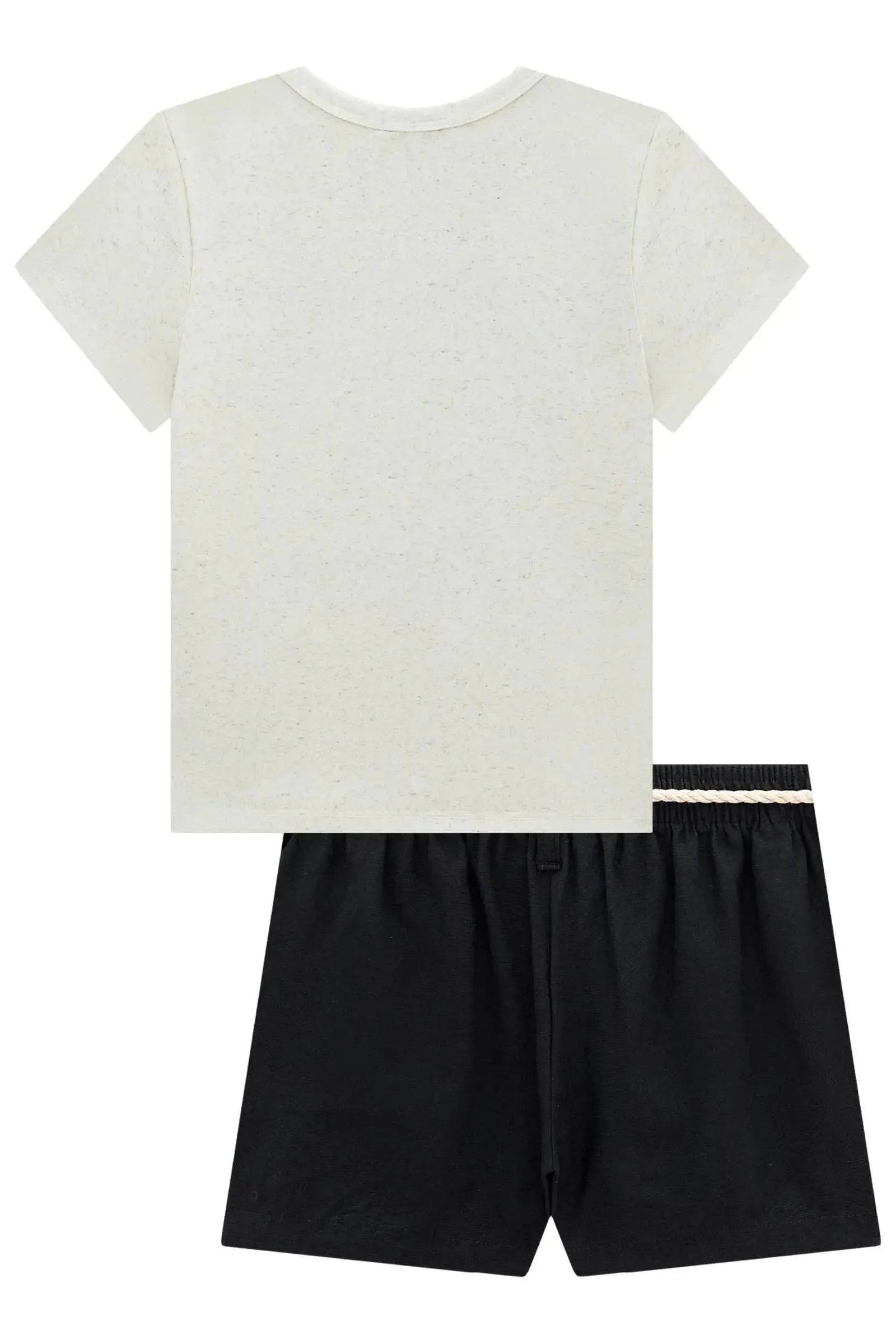 Conjunto de Blusa em Malha Power e Shorts em Linho com Elastano 99092 Vic Teen Menina