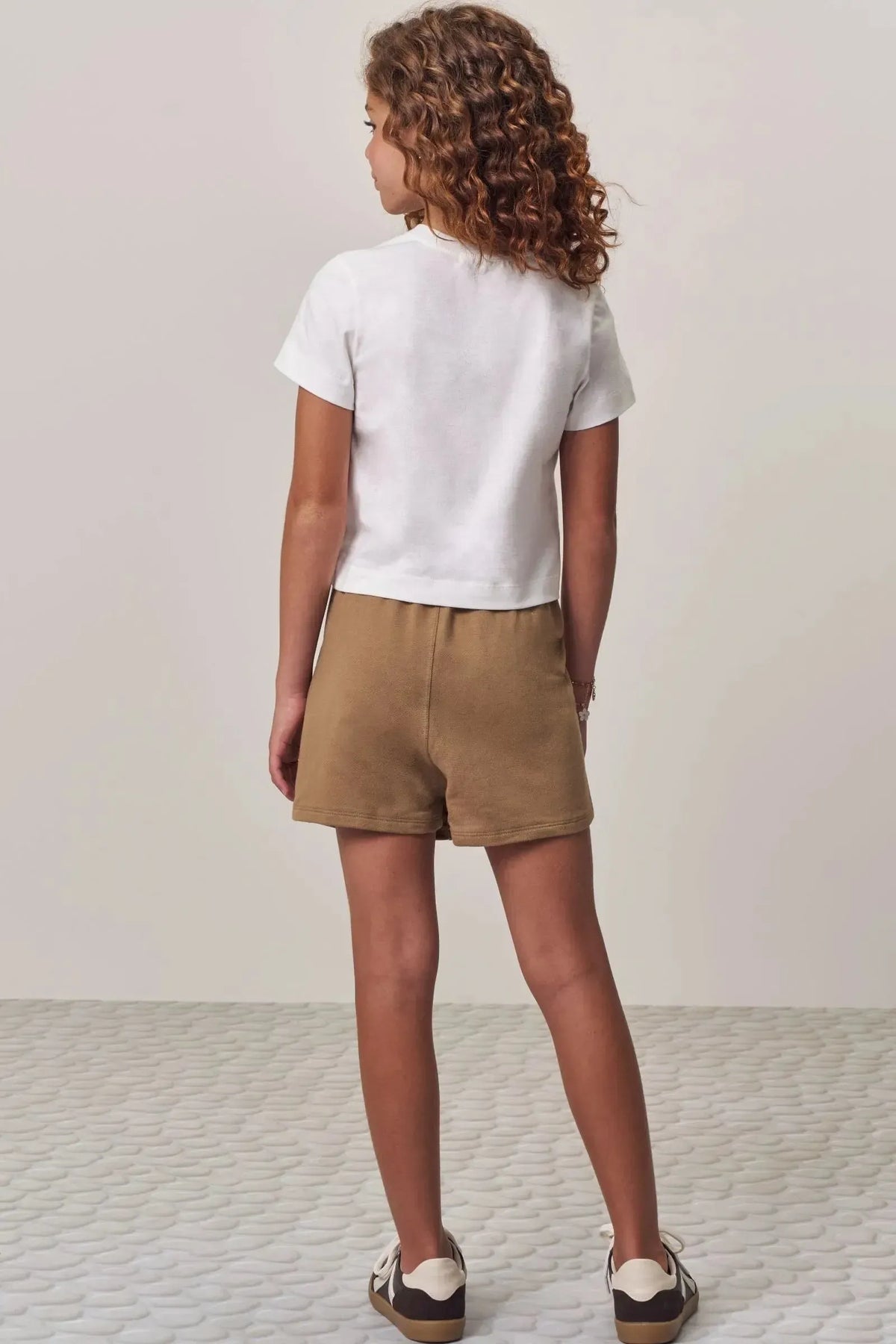 Conjunto de Blusa em Meia Malha e Short Saia em Moletom sem Pelúcia 98574 Lilimoon Teen Menina
