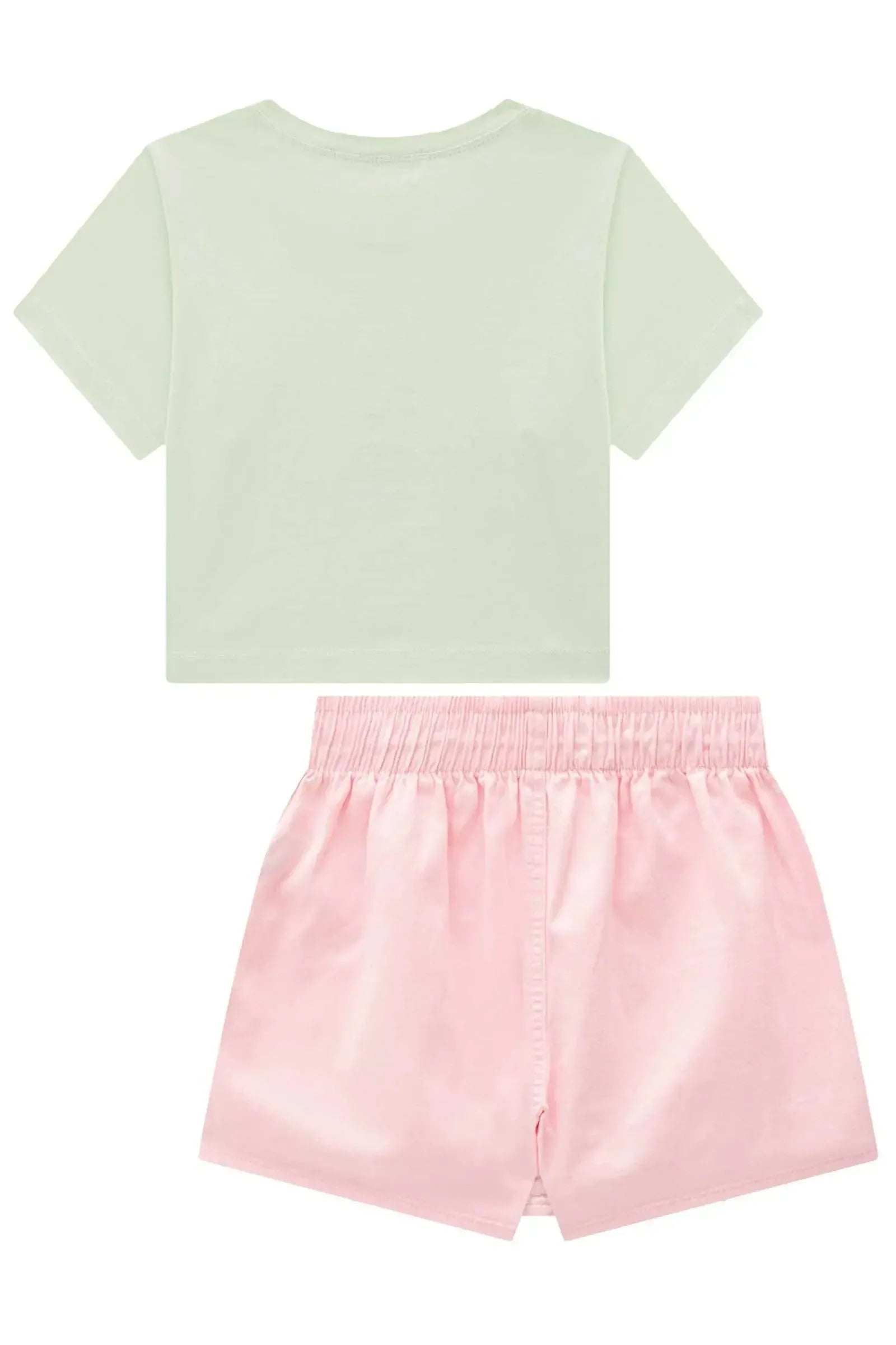 Conjunto de Blusa em Meia Malha e Short Saia em Sarja com Elastano 96313 Lilimoon Teen Menina