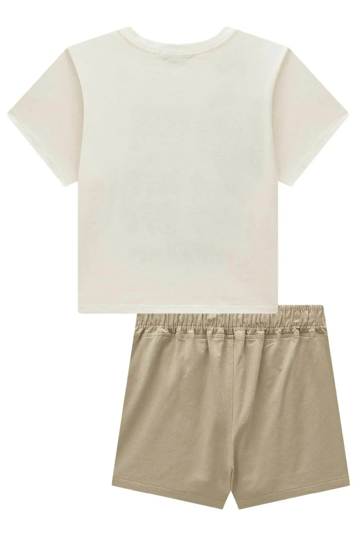 Conjunto de Blusa em Meia Malha e Short Saia em Sarja com Elastano 98511 Vic Teen Menina