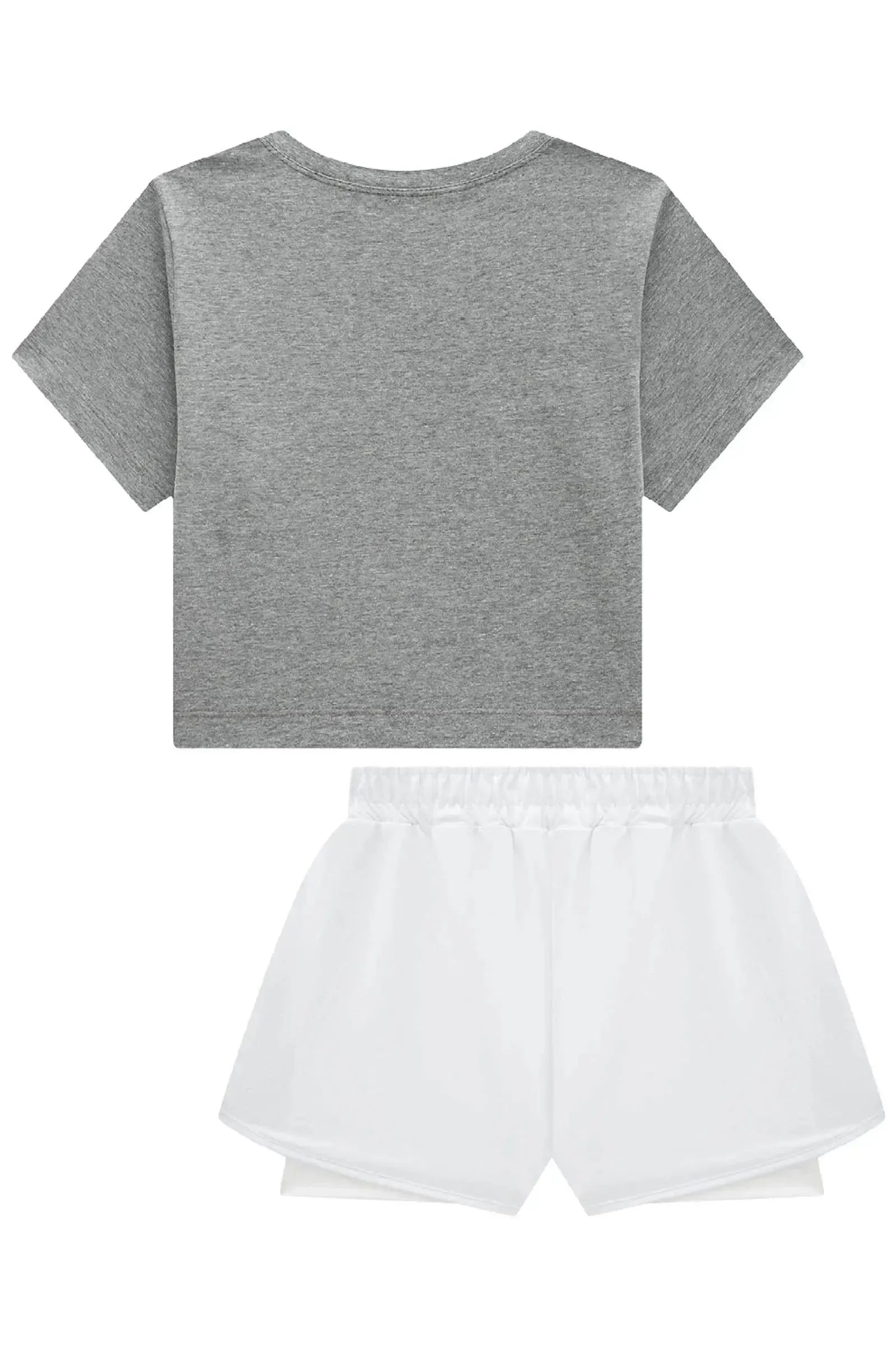 Conjunto de Blusa em Meia Malha e Shorts em Malha Yuki 96486 Lilimoon Teen Menina