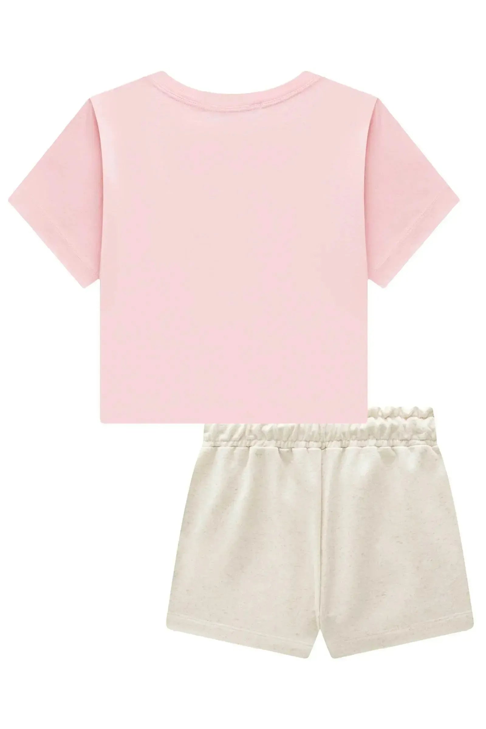 Conjunto de Blusa em Meia Malha e Shorts em Moletom sem Pelúcia 96273 Lilimoon Teen Menina