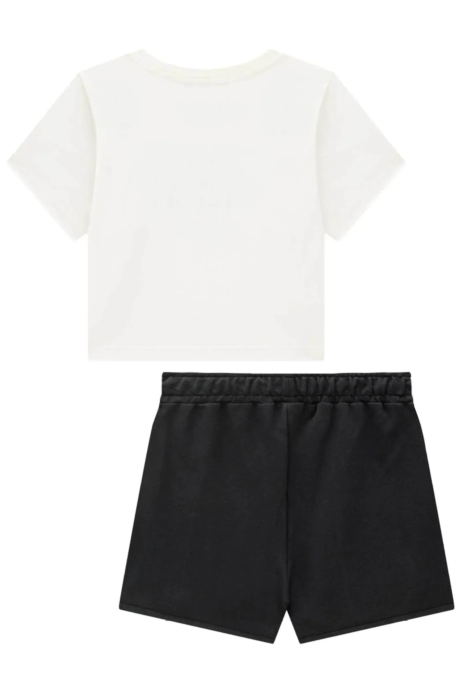 Conjunto de Blusa em Meia Malha e Shorts em Moletom sem Pelúcia 96291 Lilimoon Teen Menina