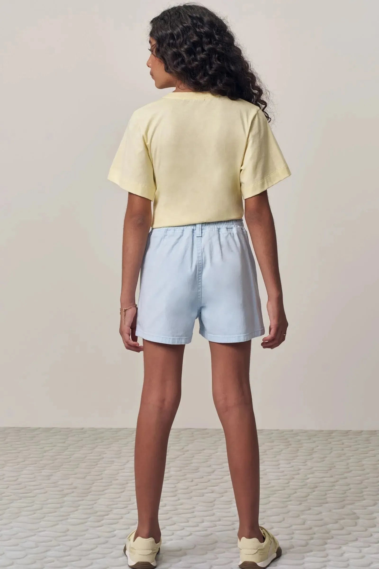 Conjunto de Blusa em Meia Malha e Shorts em Sarja com Elastano 98956 Lilimoon Teen Menina