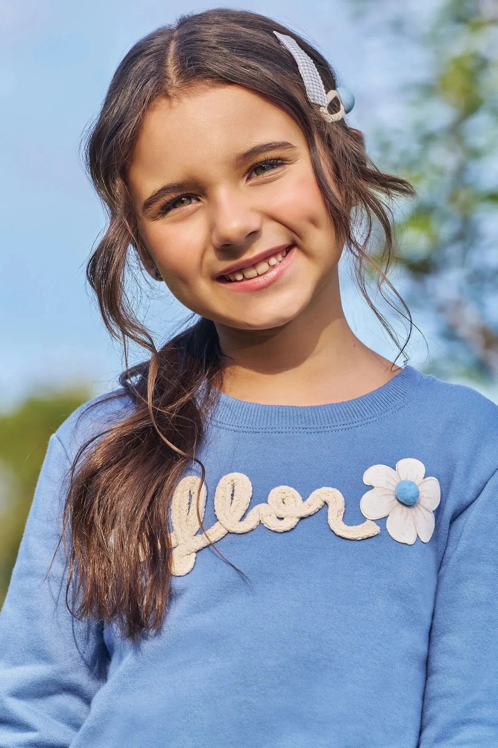 Conjunto de Blusão Alongado em Moletom com Pelúcia e Calça Legging em Termoskin Peluciado 89557 Kukiê Infantil Menina