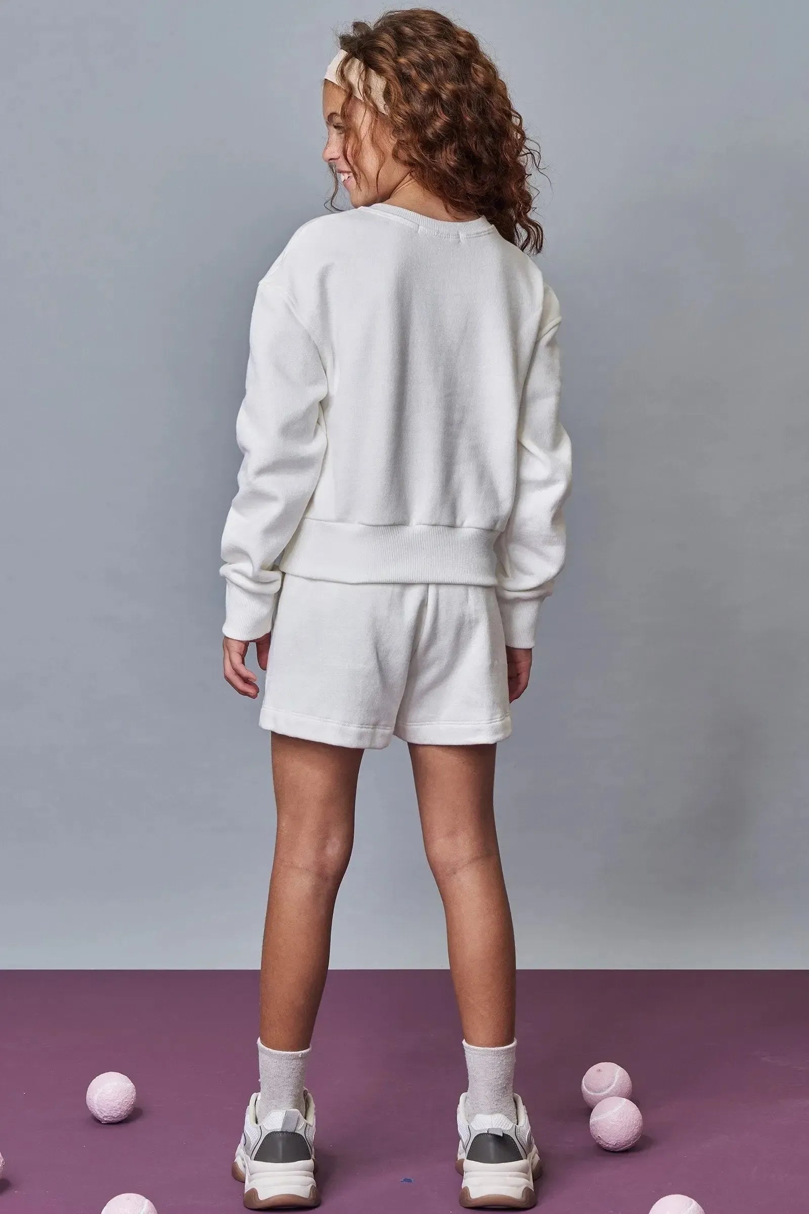 Conjunto de Blusão Boxy e Shorts em Moletom com Pelúcia 92277 Lilimoon Teen Menina