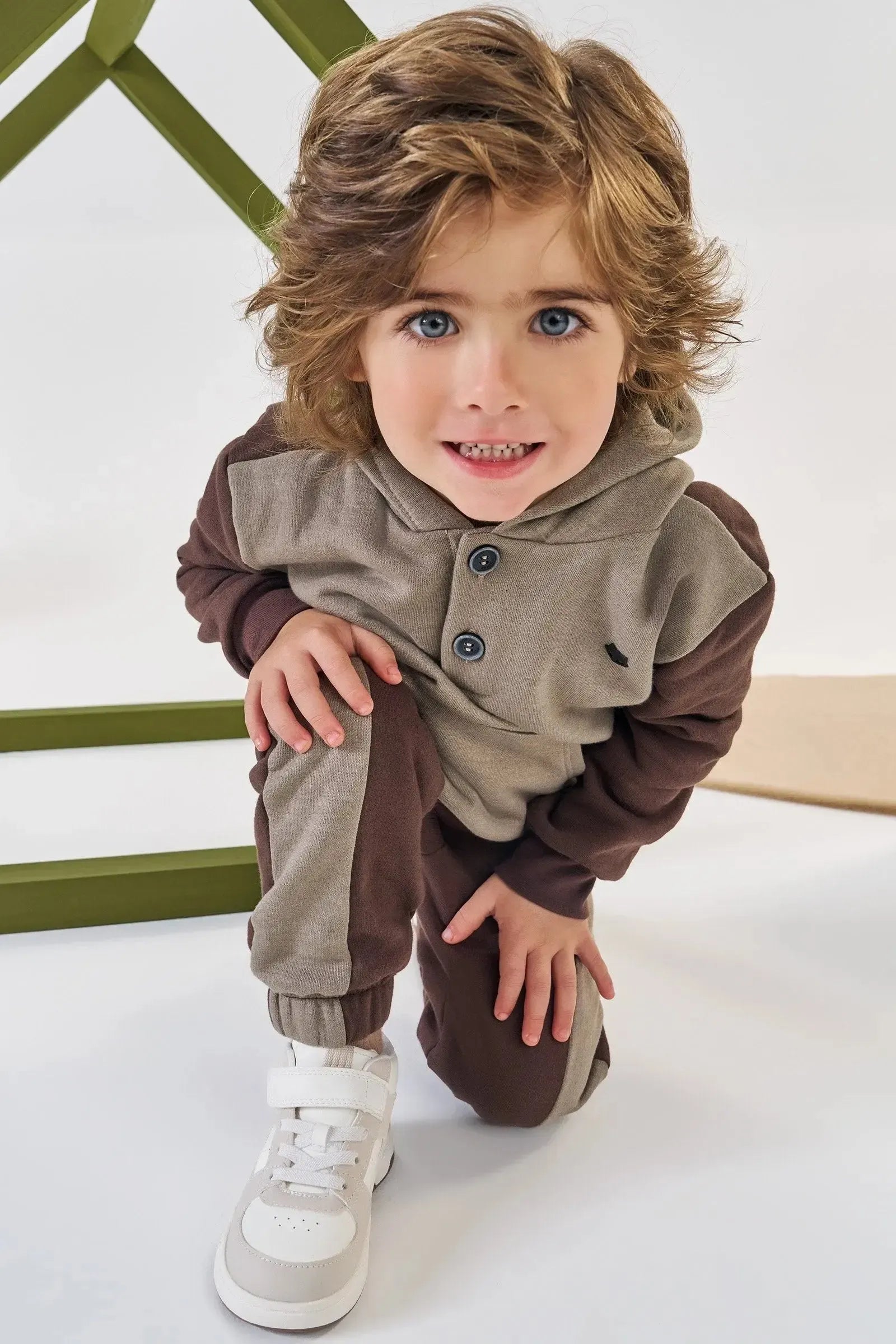Conjunto de Blusão e Calça em Moletom com Pelúcia 90670 Johnny Fox Bebê Menino