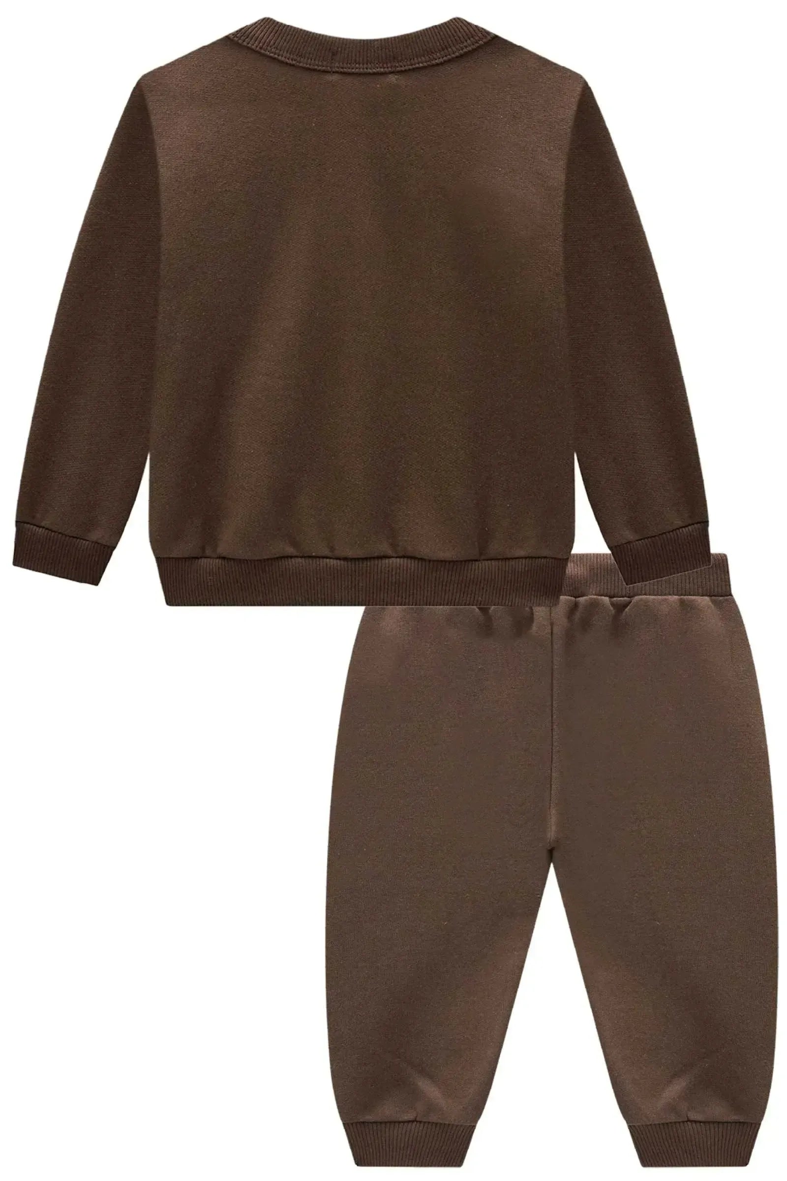 Conjunto de Blusão e Calça Jogger em Moletom com Pelúcia 89741 LucBoo Bebê Menino