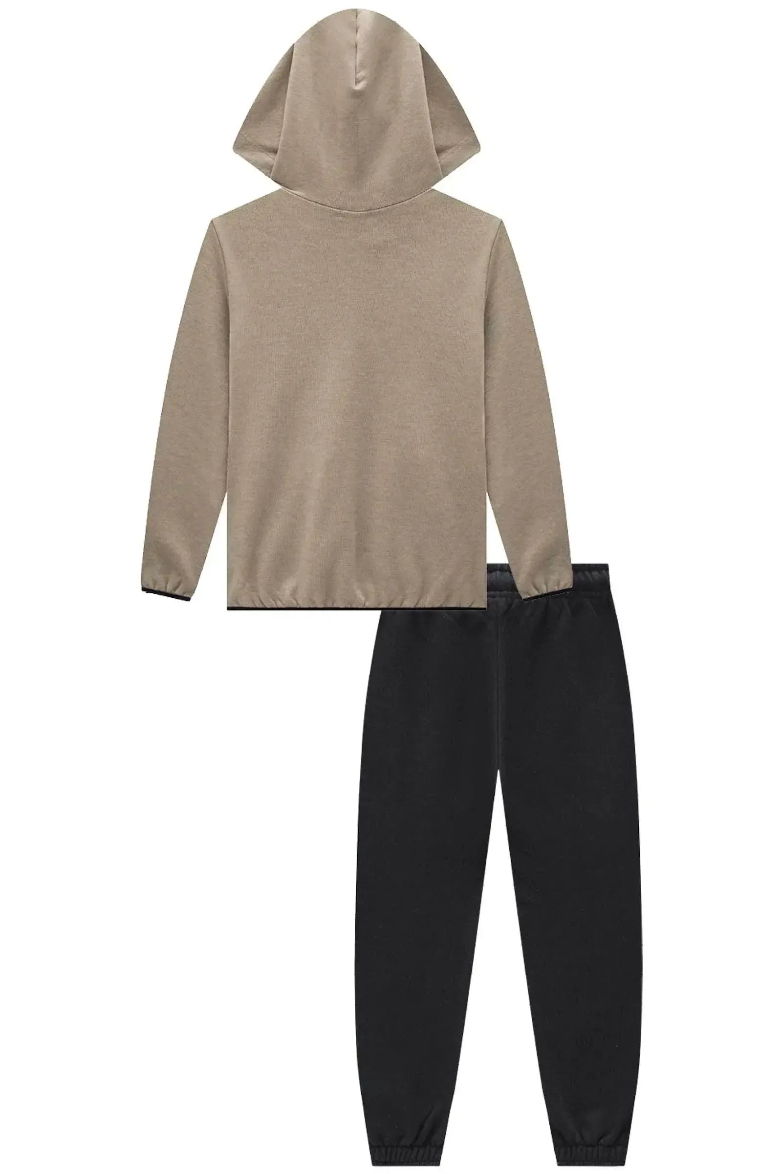 Conjunto de Blusão e Calça Jogger em Moletom com Pelúcia 90115 LucBoo Infantil Menino