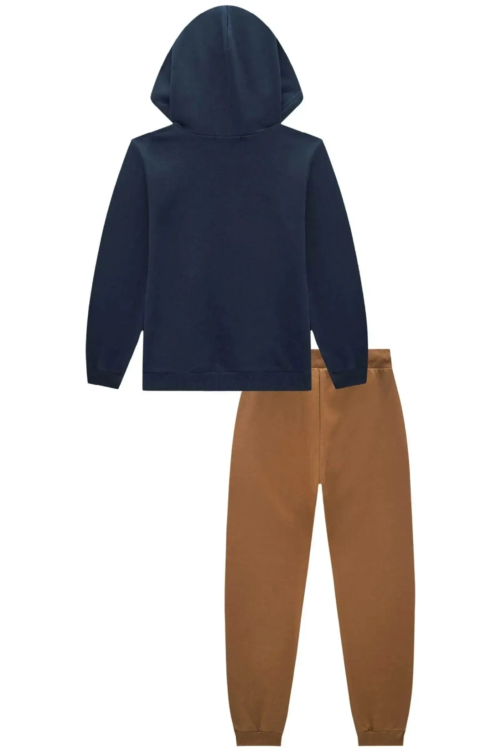 Conjunto de Blusão e Calça Jogger em Moletom com Pelúcia 90301 Johnny Fox Teen Menino