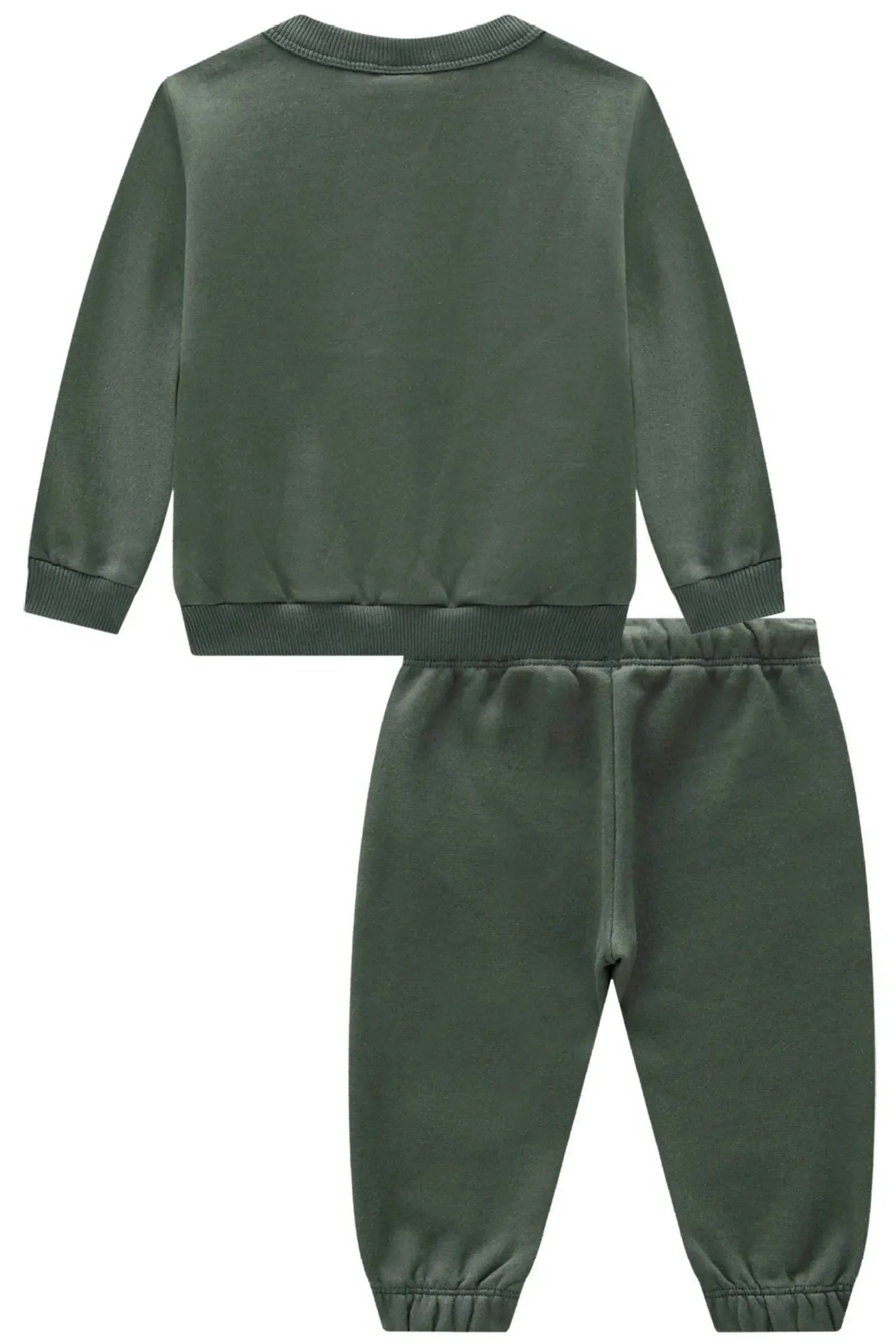 Conjunto de Blusão e Calça Jogger em Moletom com Pelúcia 91821 Johnny Fox Bebê Menino