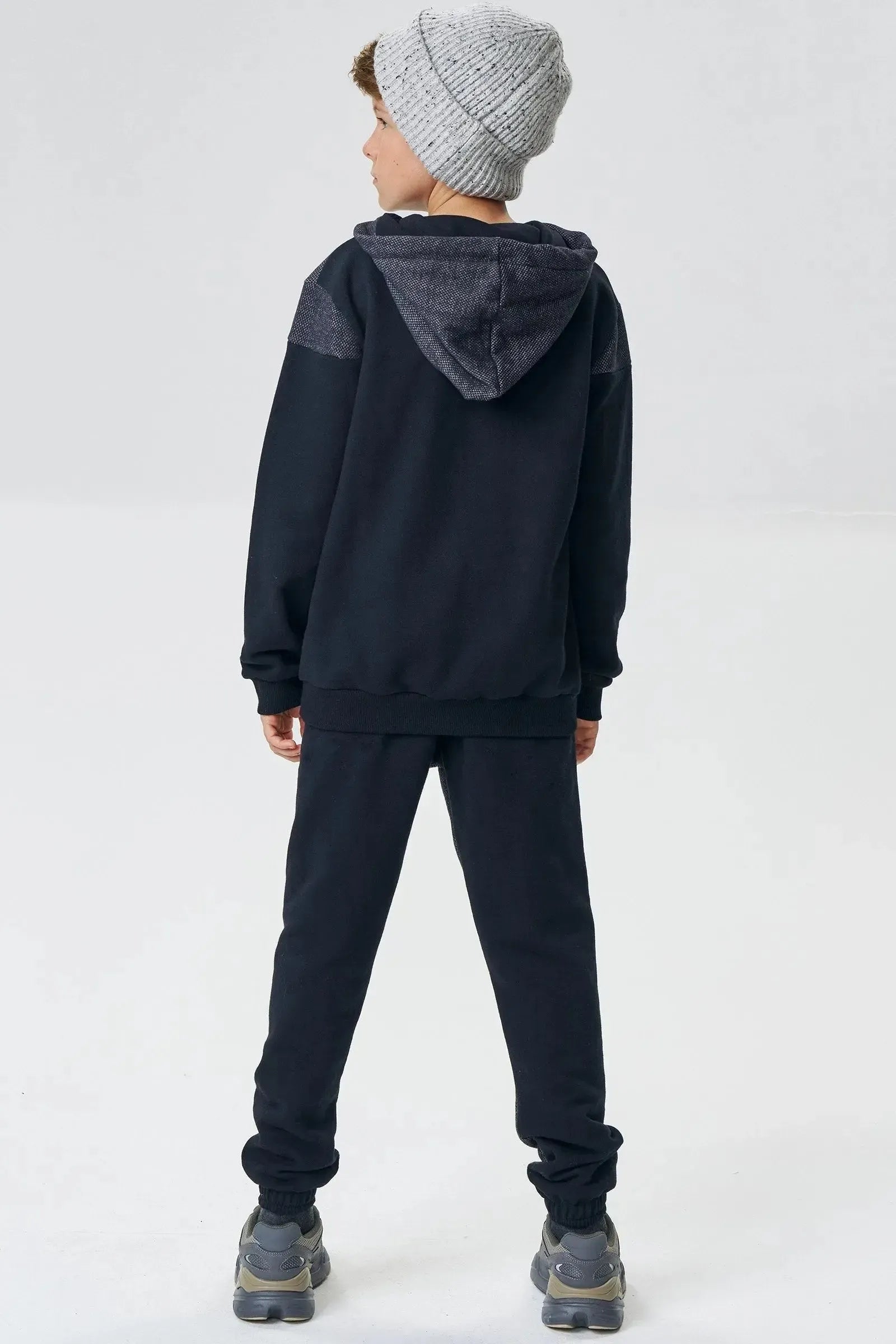 Conjunto de Blusão e Calça Jogger em Moletom com Pelúcia e Moletom Europa 91774 Johnny Fox Teen Menino