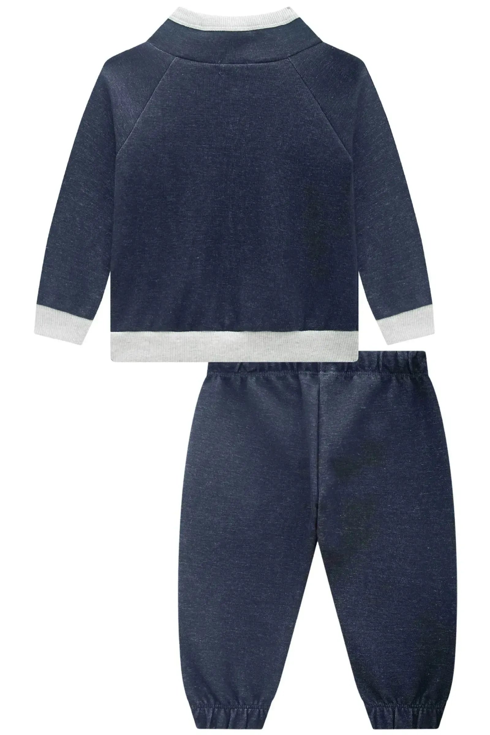 Conjunto de Blusão e Calça Jogger em Moletom Diferenciado 92333 Johnny Fox Bebê Menino