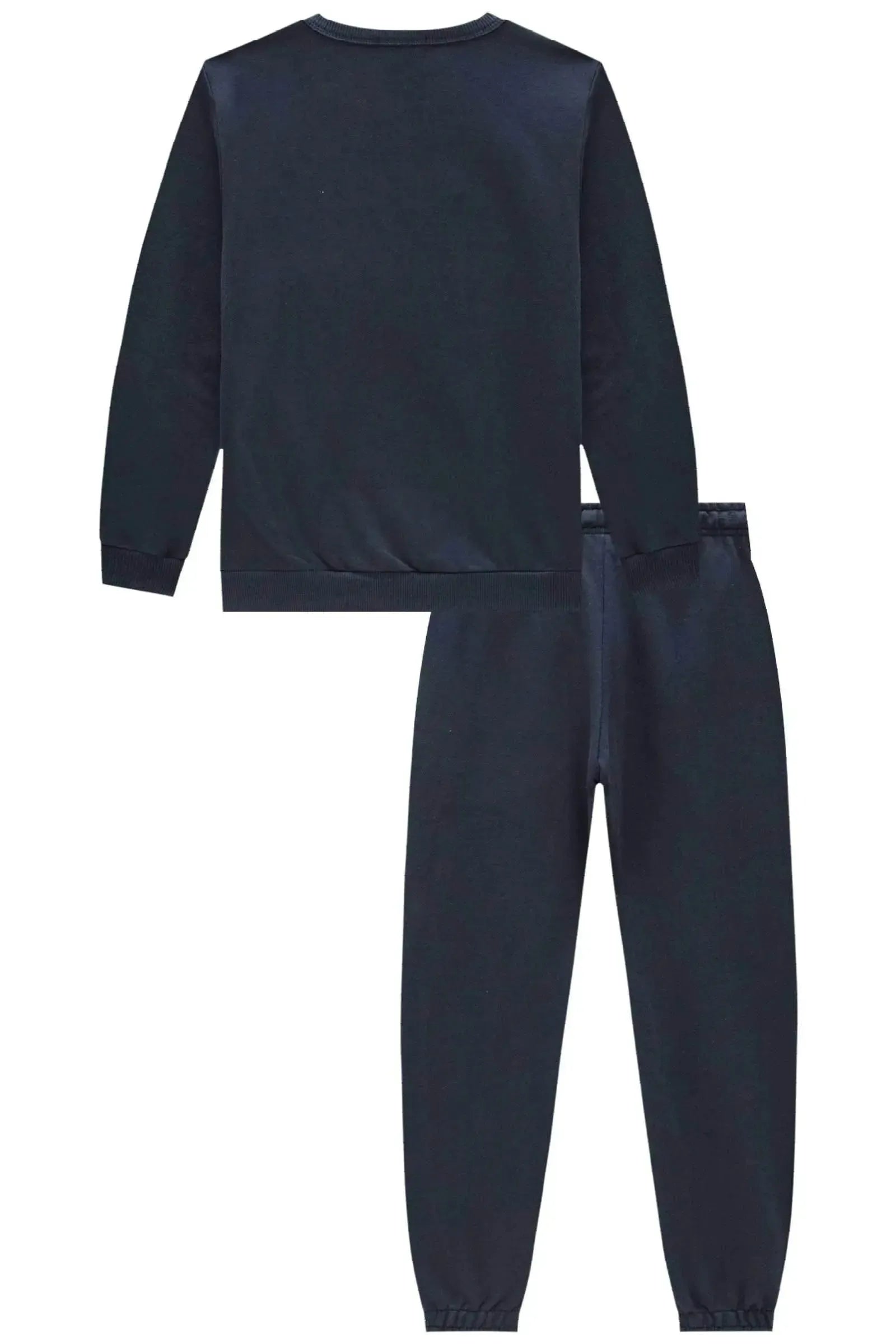 Conjunto de Blusão e Calça Jogger em Moletom sem Pelúcia 90467 Johnny Fox Teen Menino