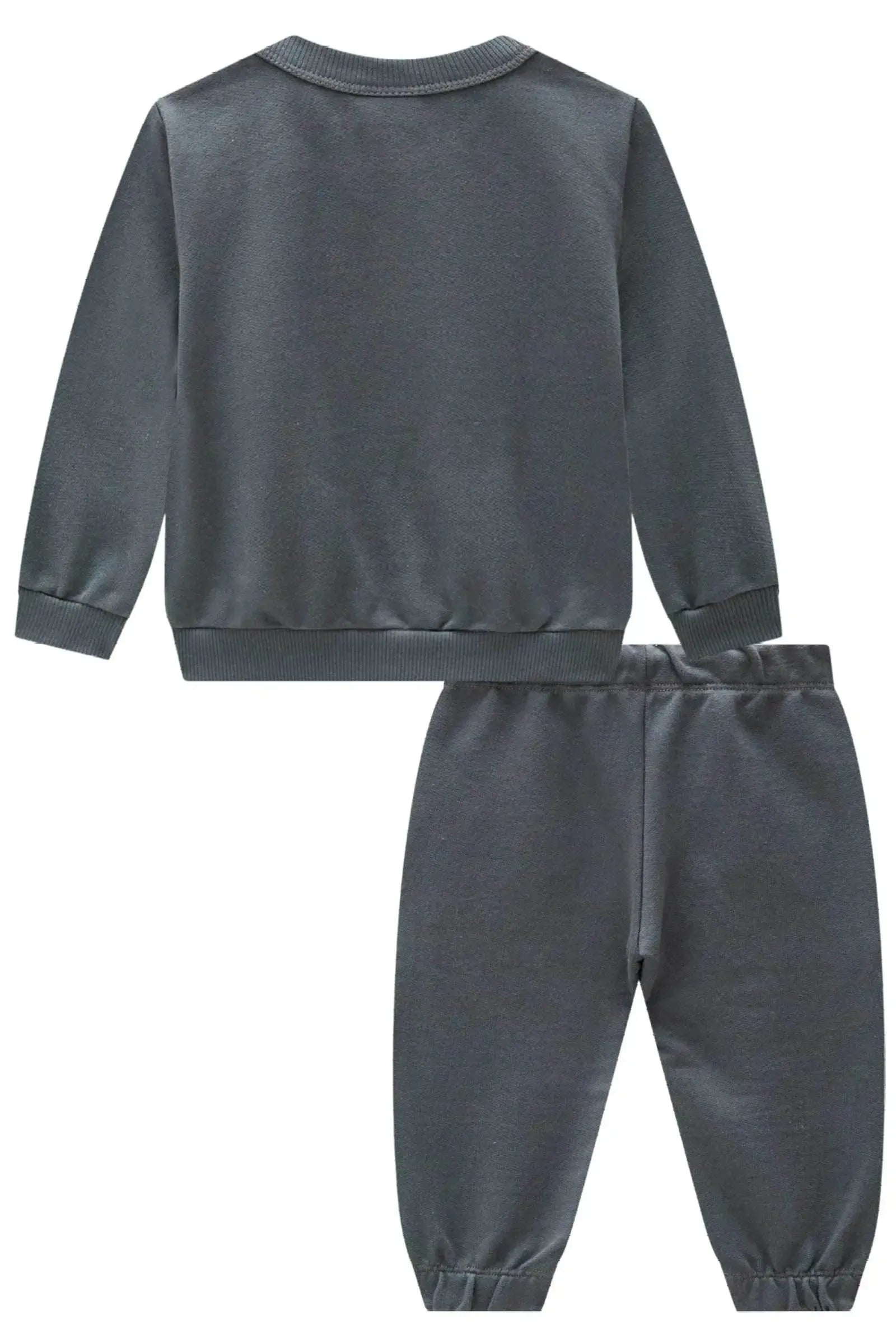 Conjunto de Blusão e Calça Jogger em Moletom sem Pelúcia 91826 Johnny Fox Bebê Menino
