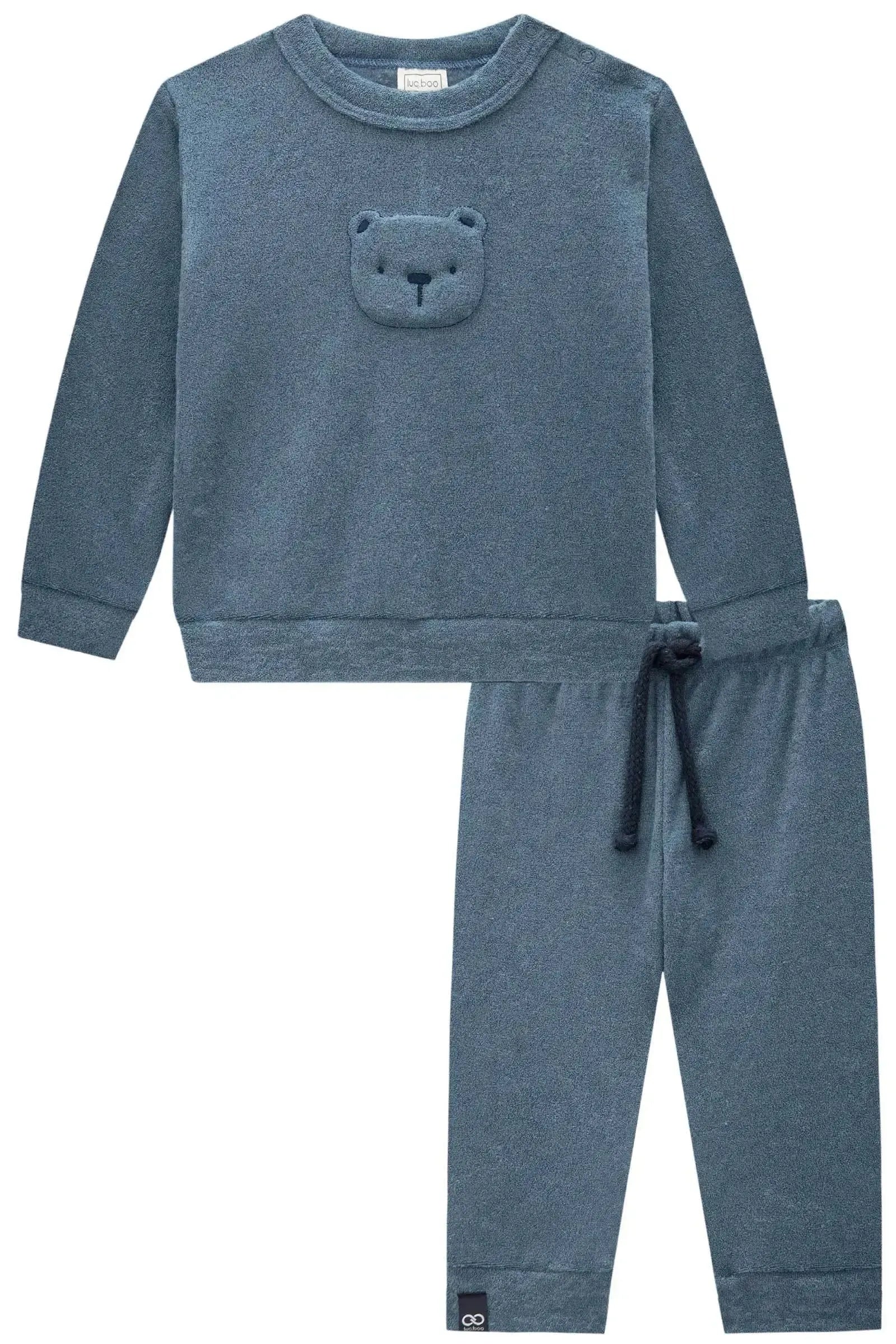 Conjunto de Blusão e Calça Jogger em Soft Melange 92045 LucBoo Bebê Menino