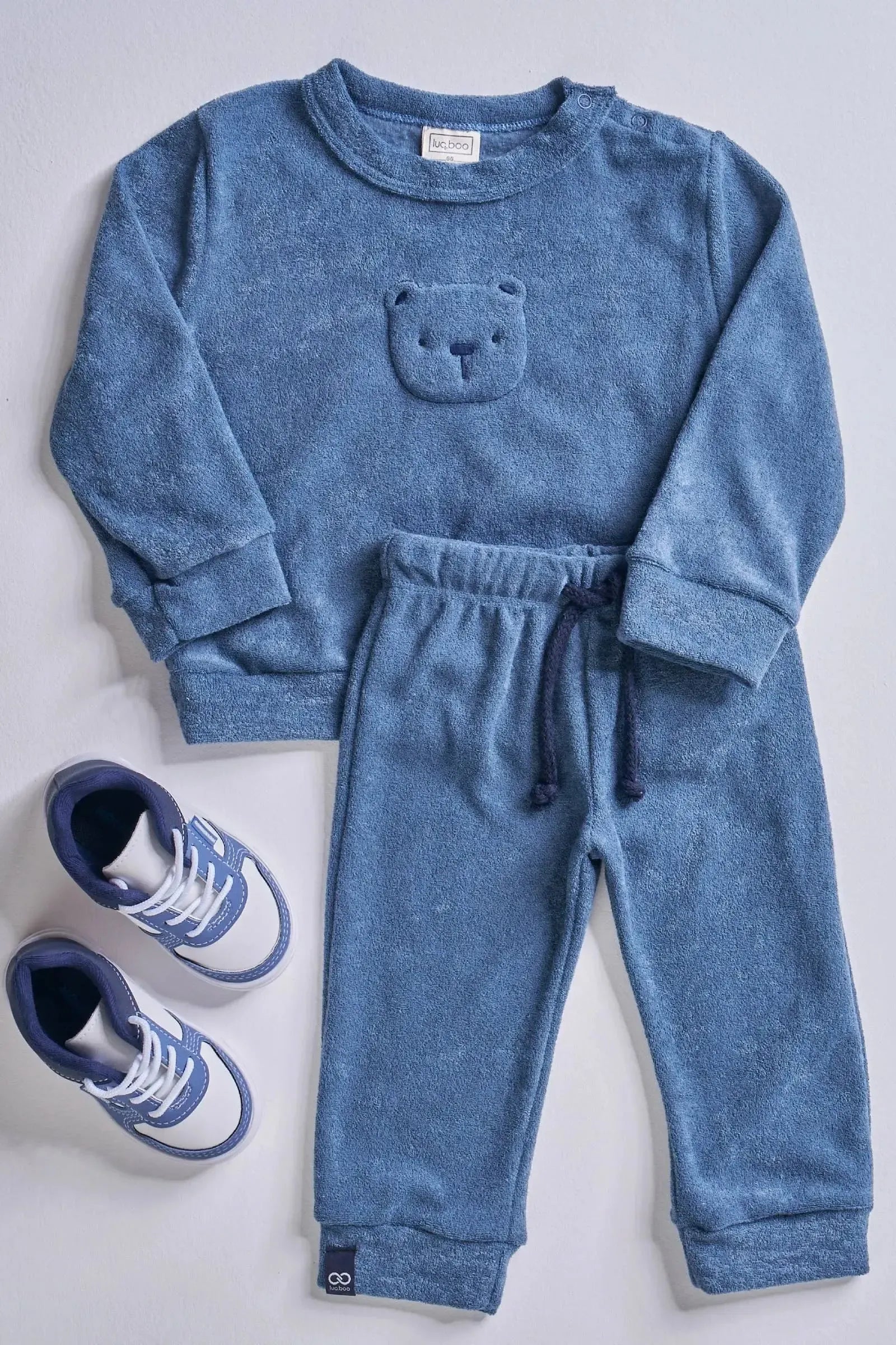 Conjunto de Blusão e Calça Jogger em Soft Melange 92045 LucBoo Bebê Menino
