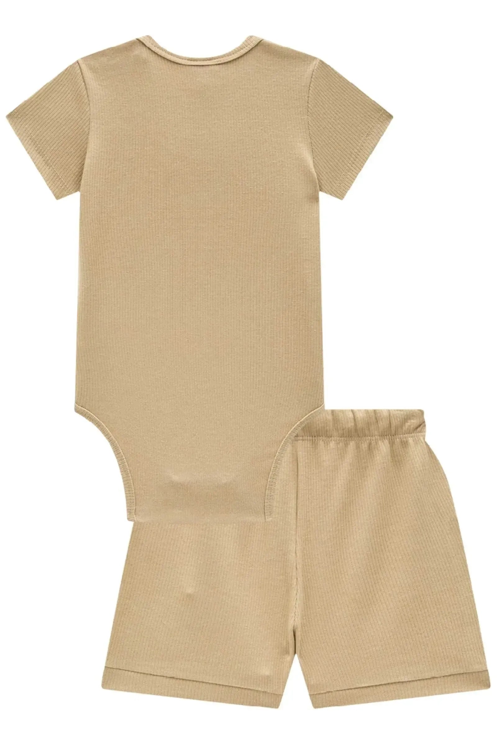 Conjunto de Body e Bermuda em Canelado Liz 84752 LucBoo Bebê Menino