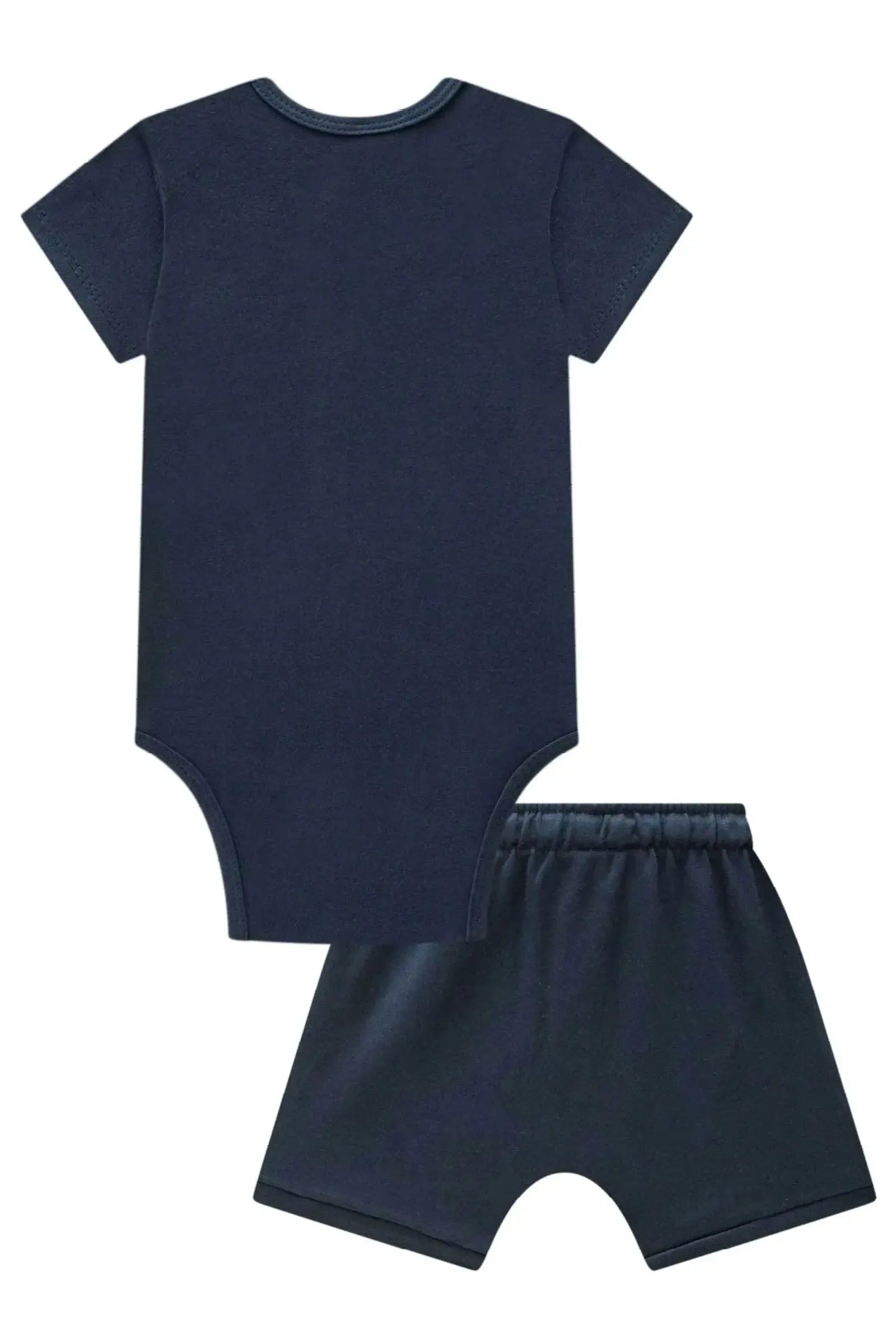 Conjunto de Body e Bermuda em Suedine 95046 LucBoo Bebê Menino