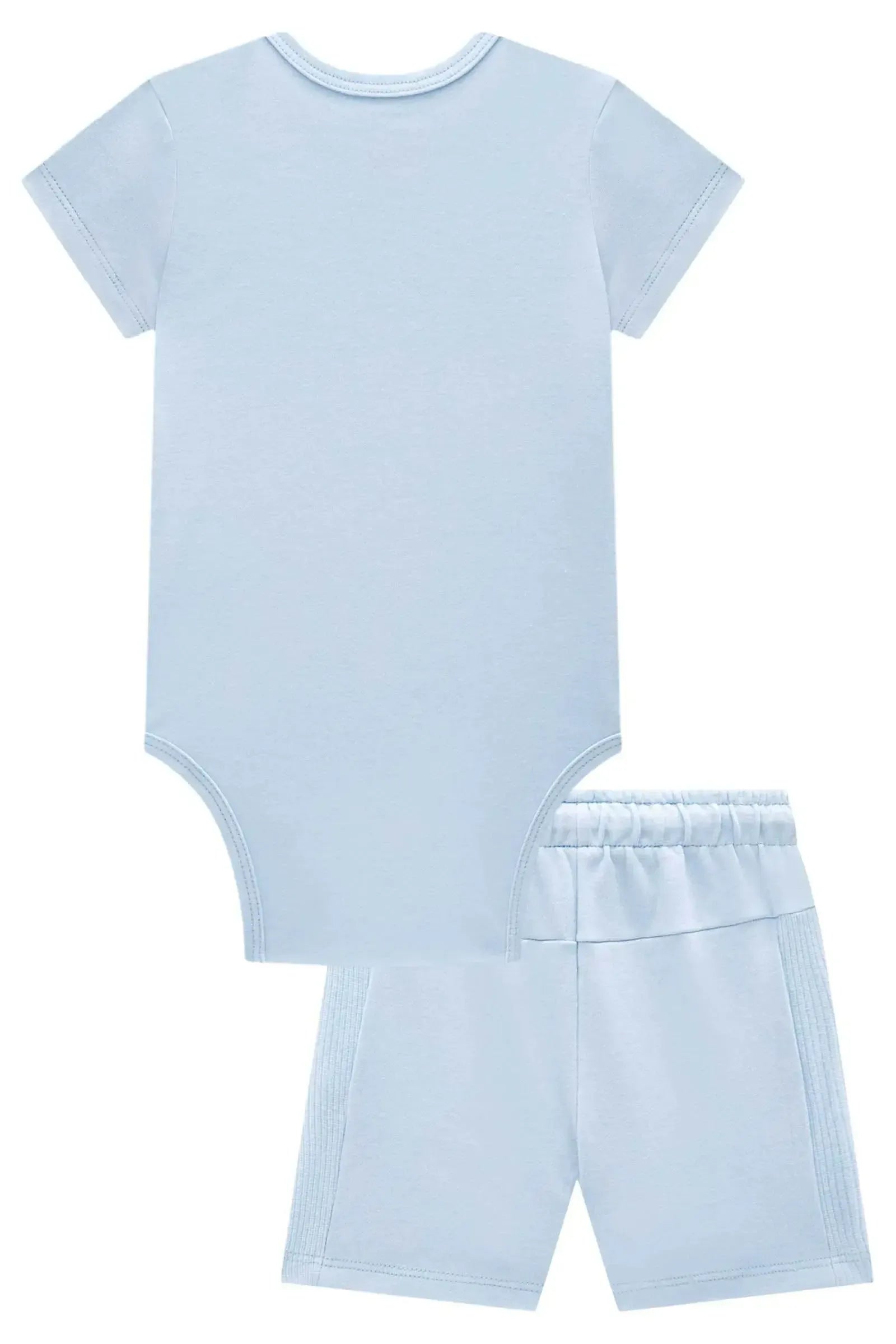 Conjunto de Body e Bermuda em Suedine 95140 Johnny Fox Bebê Menino