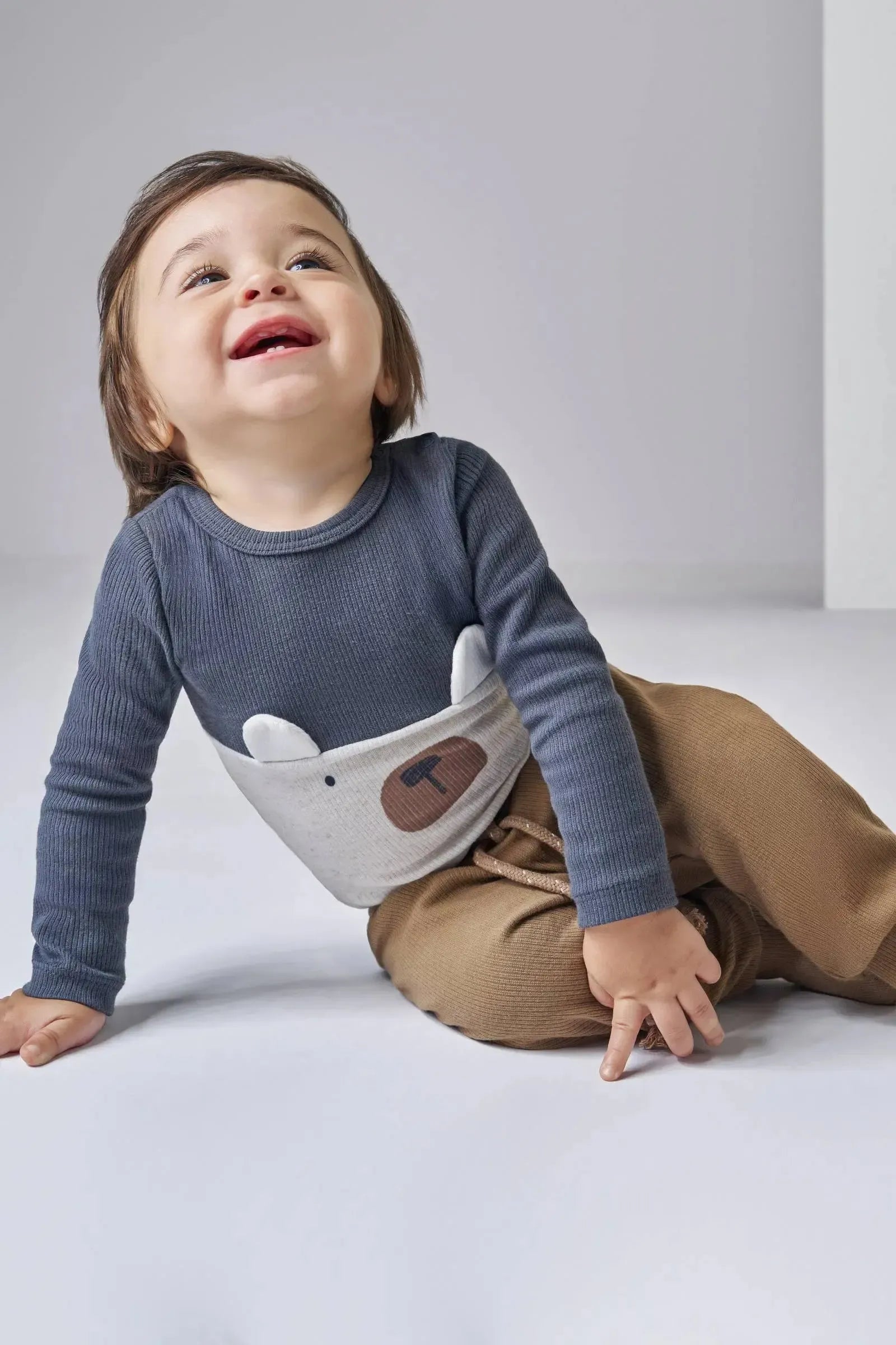 Conjunto de Body e Calça em Canelado Liz 90382 LucBoo Bebê Menino