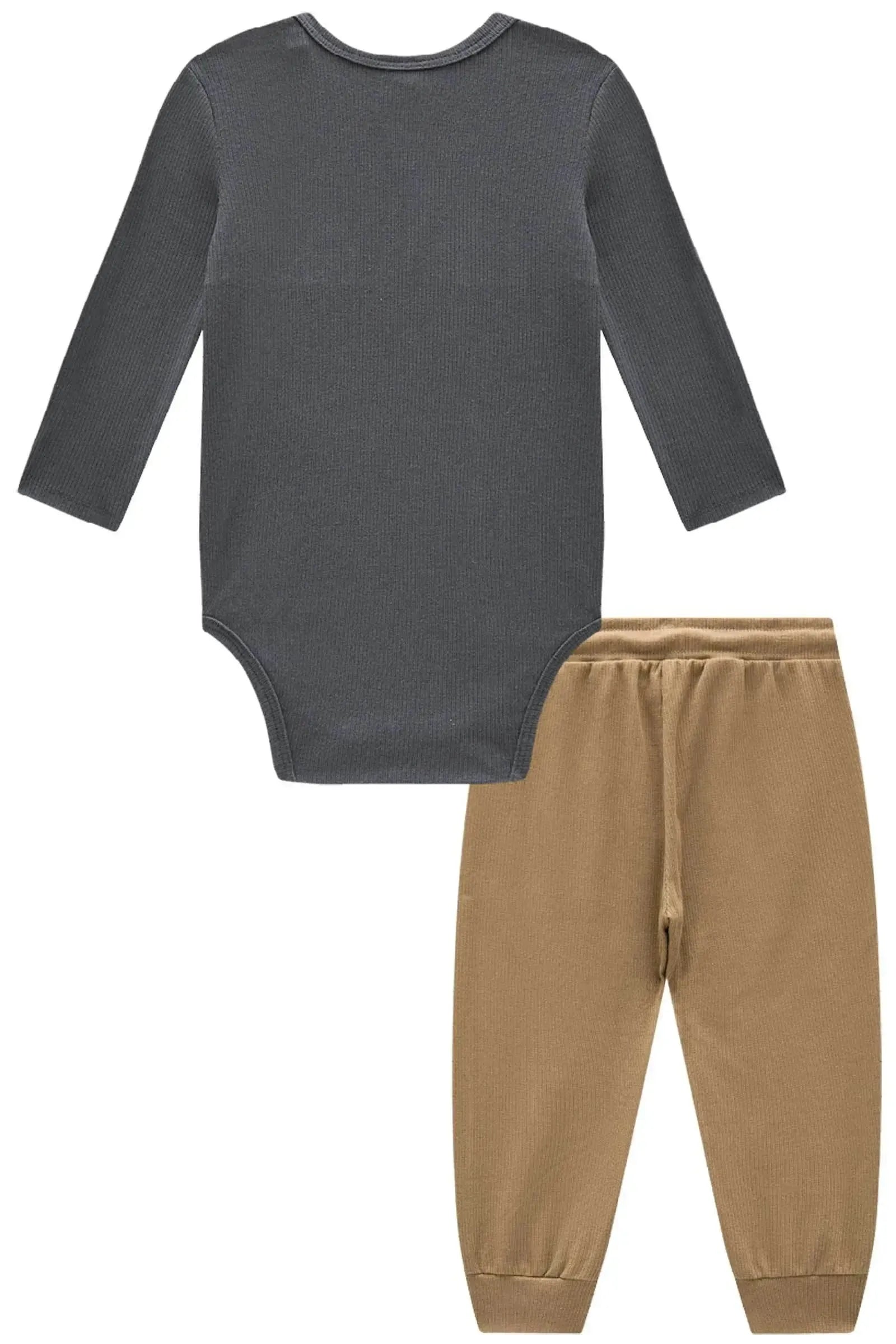 Conjunto de Body e Calça em Canelado Liz 90382 LucBoo Bebê Menino