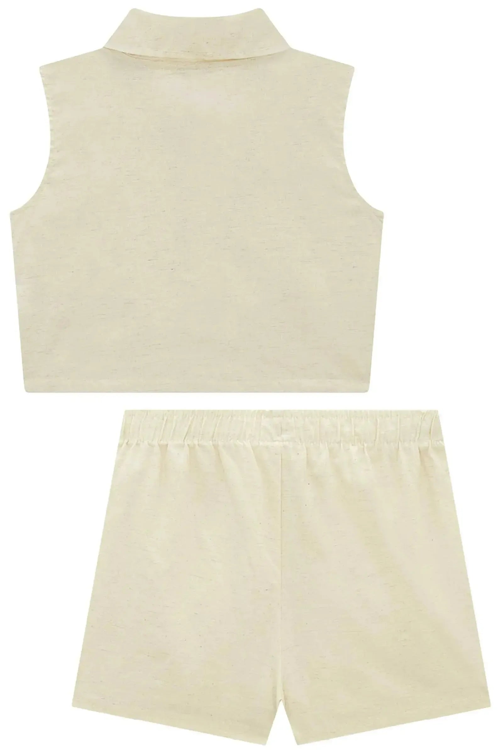 Conjunto de Camisa e Shorts em Linho com Elastano 92717 Vic&Vicky Teen Menina