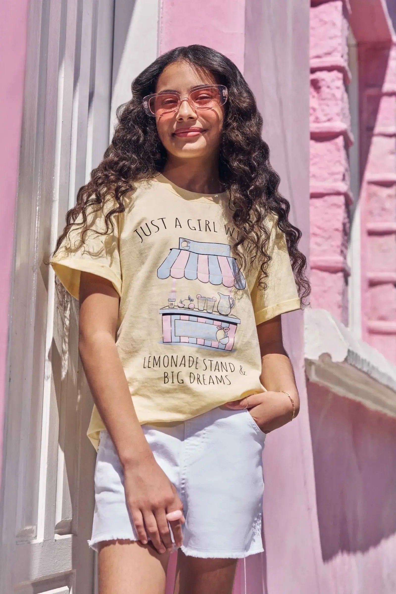 Conjunto de Camiseta Comfy em Meia Malha e Shorts em Sarja com Elastano 96310 Lilimoon Teen Menina