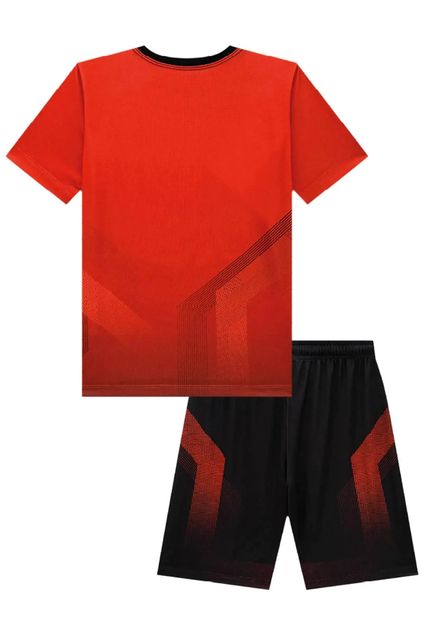 Conjunto de Camiseta e Bermuda em Malha Space Green 85691 Johnny Fox Teen Menino