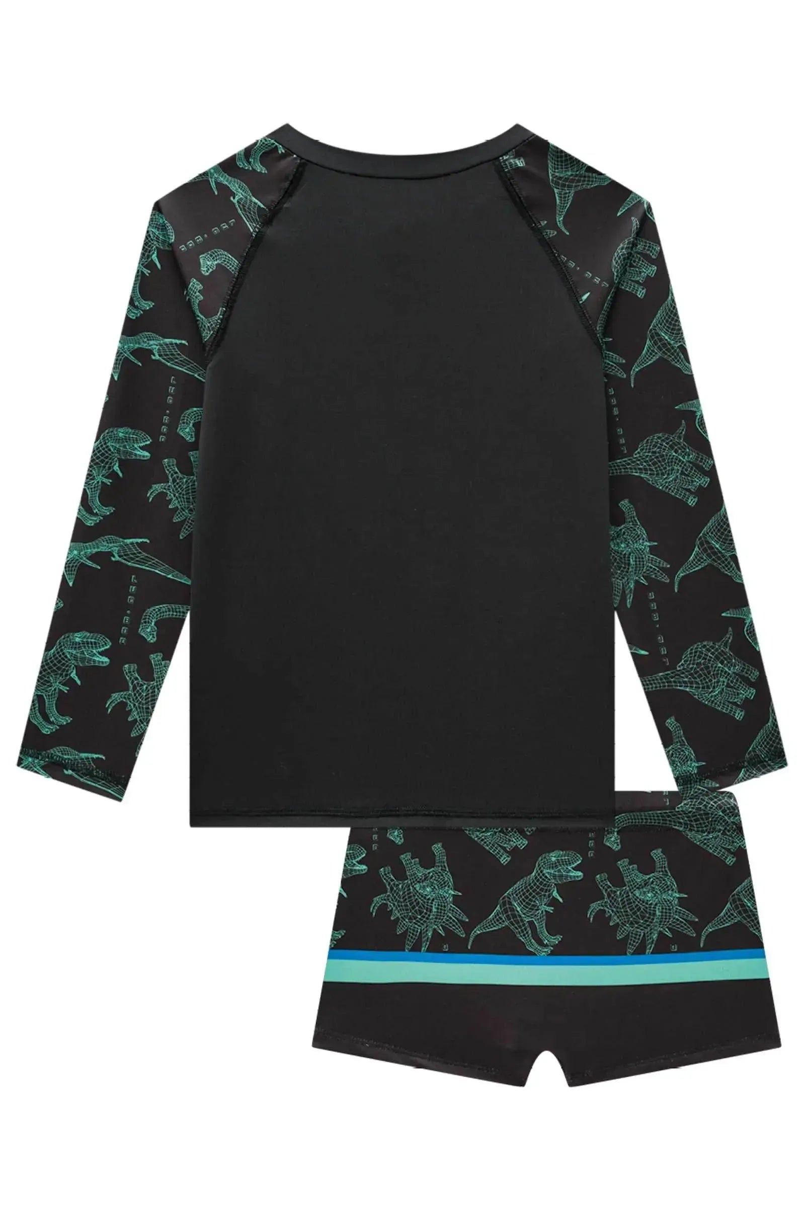 Conjunto de Camiseta e Sunga em Malha UV Dry com Proteção UV 50+ 85125 LucBoo Infantil Menino
