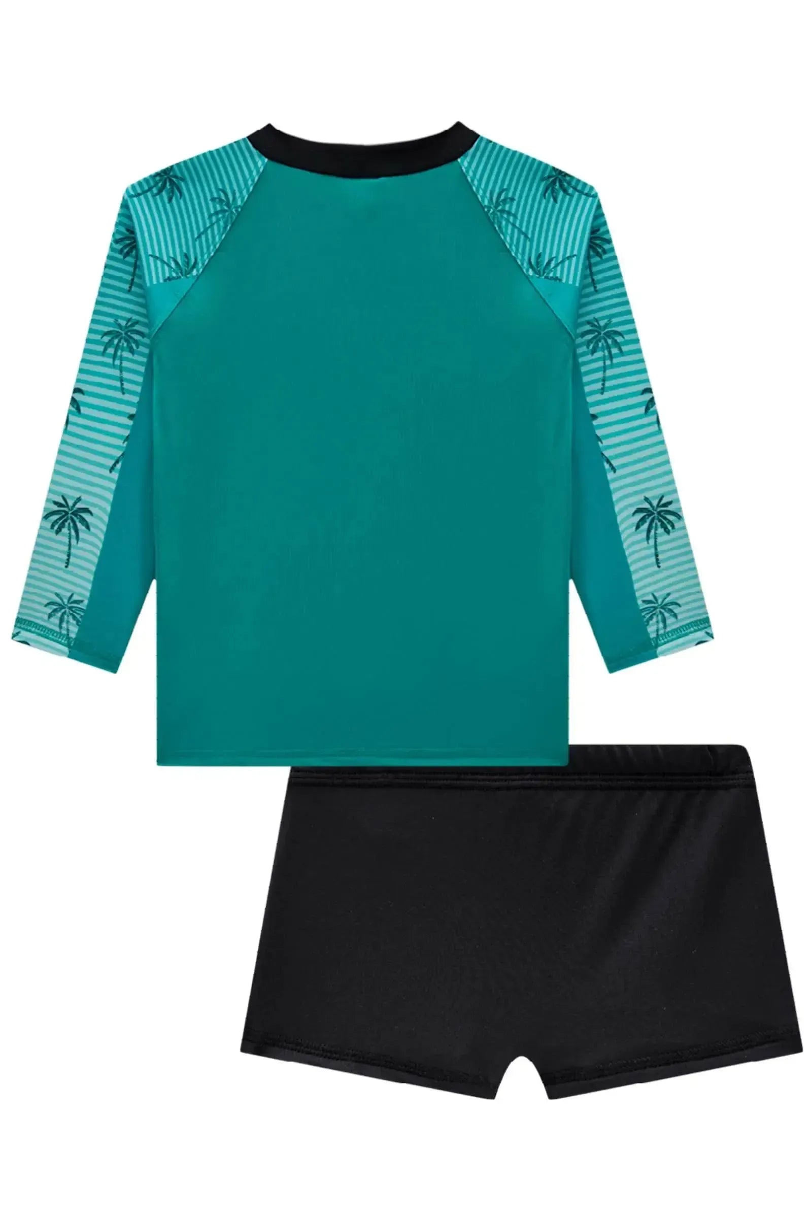 Conjunto de Camiseta e Sunga em Malha UV Dry com Proteção UV 50+ 85548 LucBoo Bebê Menino