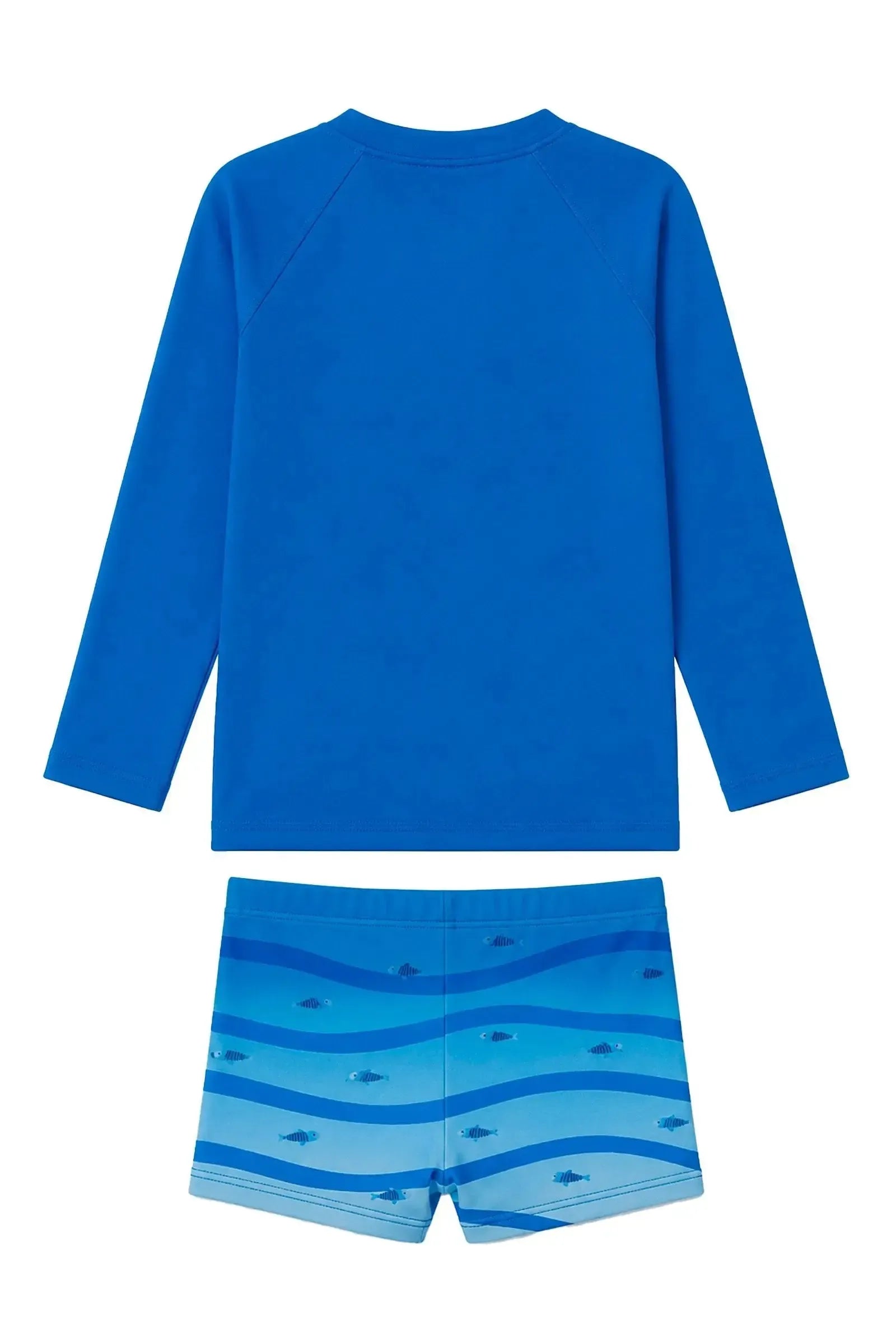 Conjunto de Camiseta e Sunga em Malha UV Dry com Proteção UV50+ 24759 LucBoo Bebê Menino