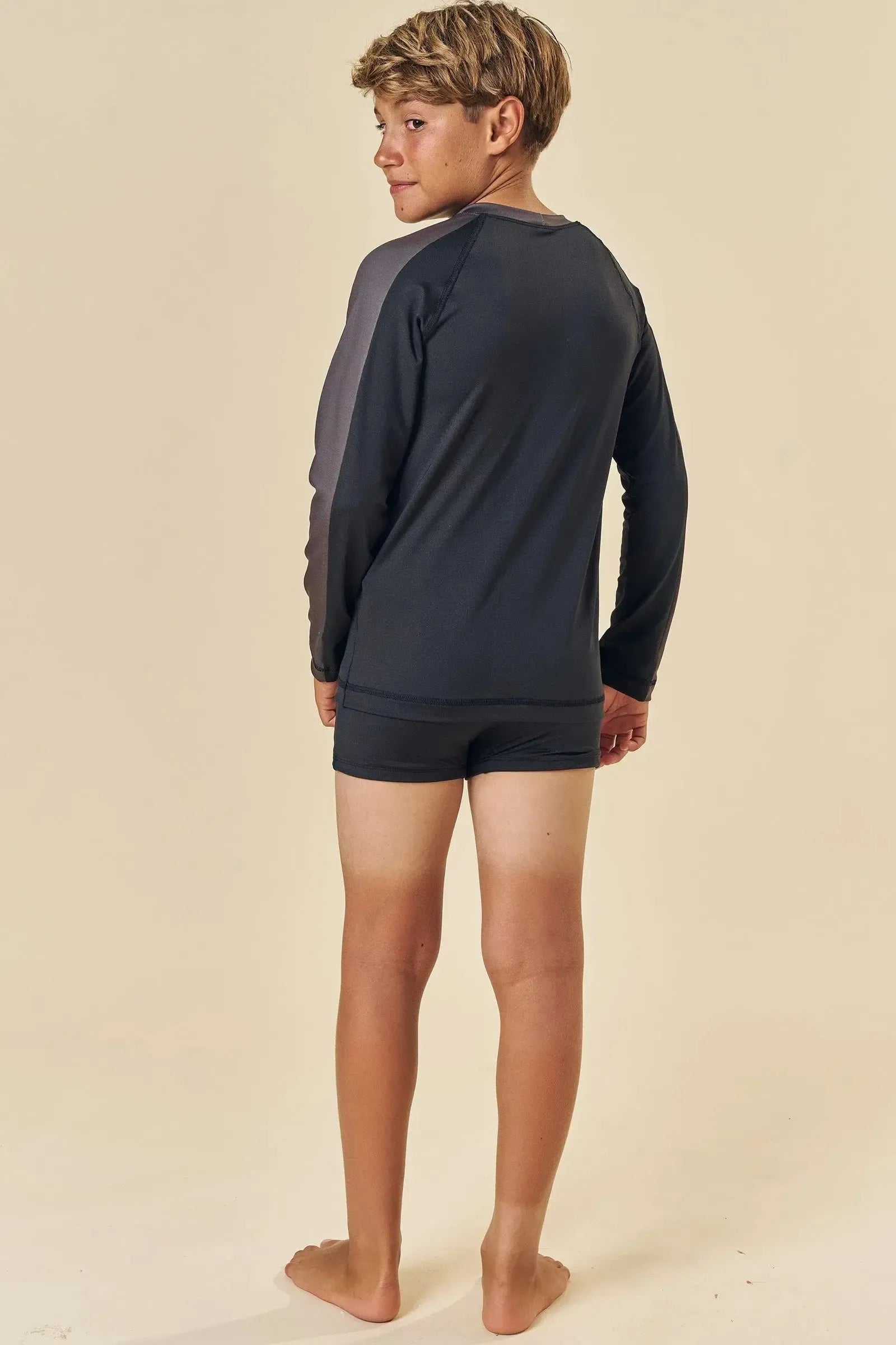 Conjunto de Camiseta e Sunga em Malha Uv Dry com Proteção UV50+ 85342 Johnny Fox Teen Menino