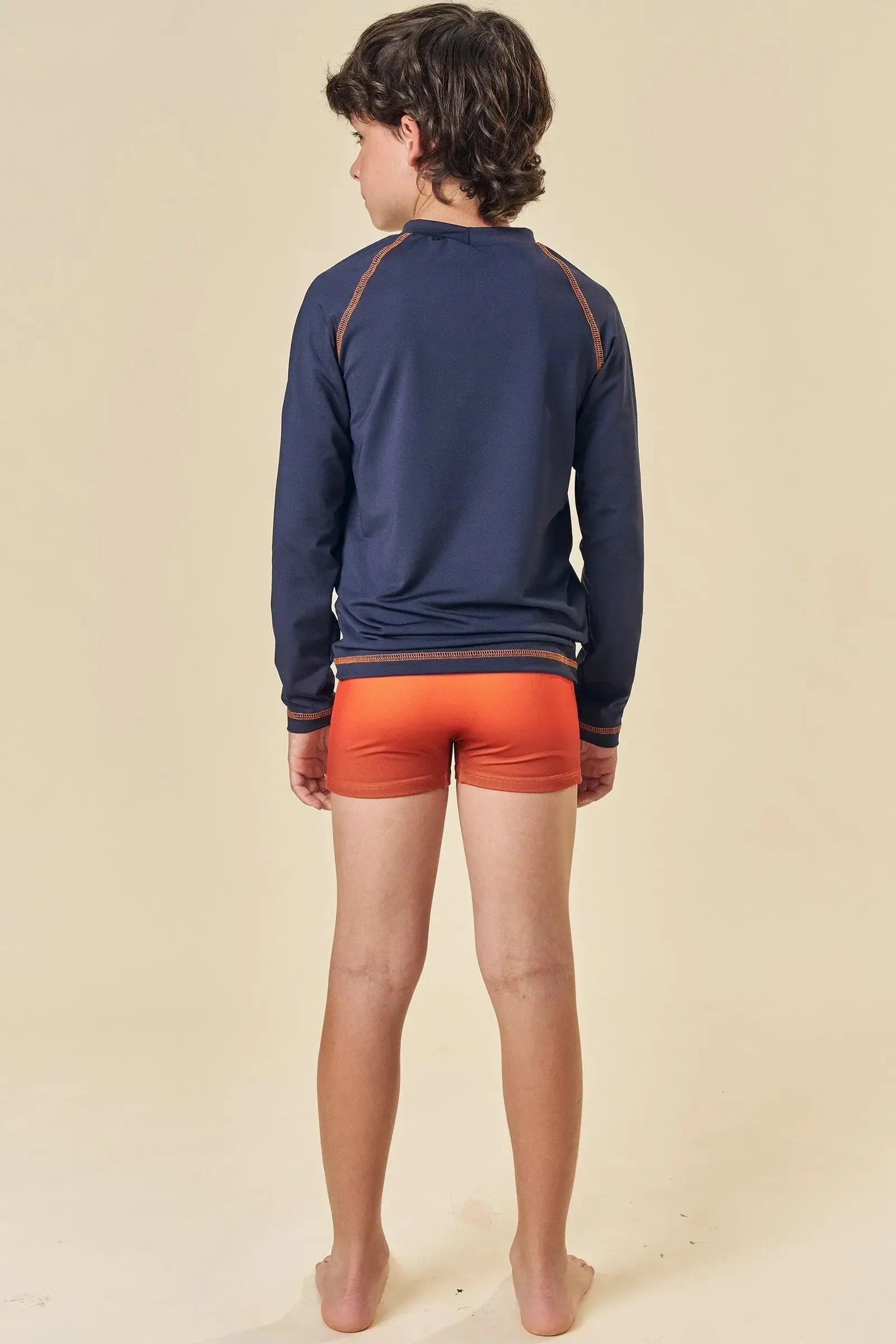 Conjunto de Camiseta e Sunga em Malha Uv Dry com Proteção UV50+ 85440 Johnny Fox Teen Menino