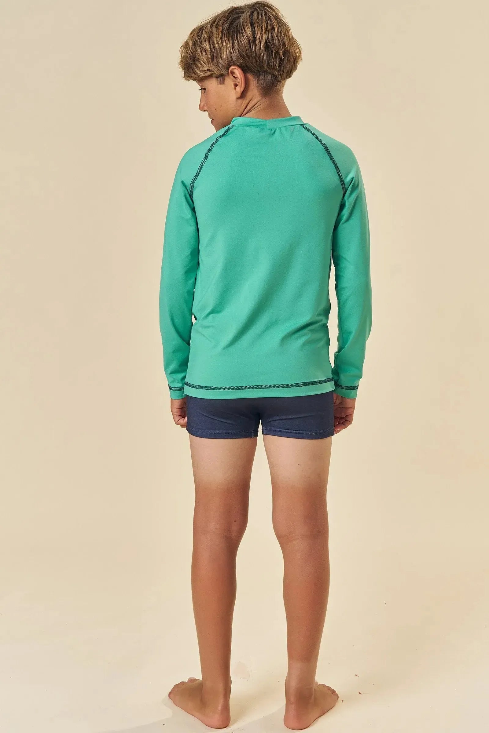 Conjunto de Camiseta e Sunga em Malha Uv Dry com Proteção UV50+ 85440 Johnny Fox Teen Menino