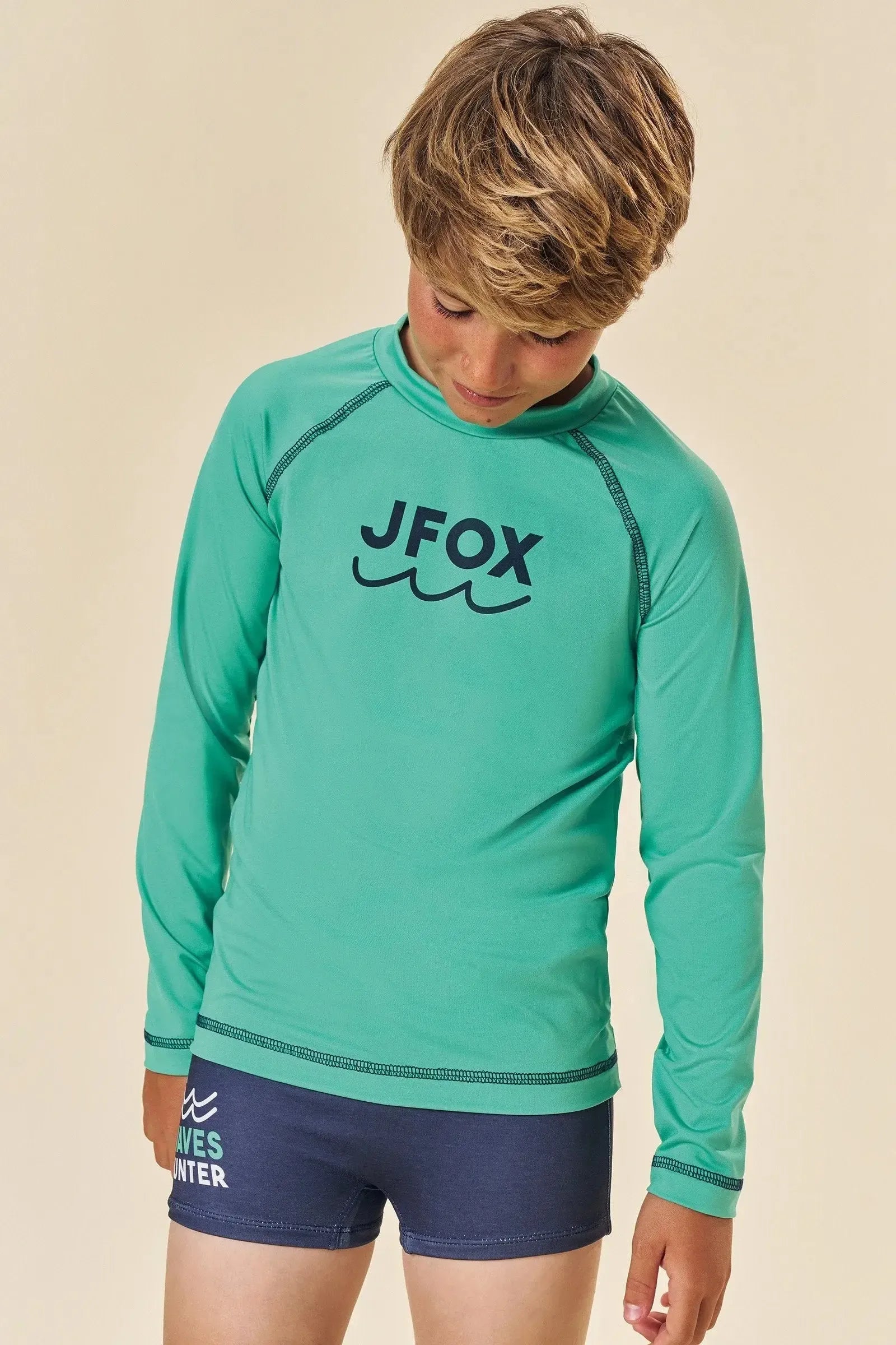 Conjunto de Camiseta e Sunga em Malha Uv Dry com Proteção UV50+ 85440 Johnny Fox Teen Menino