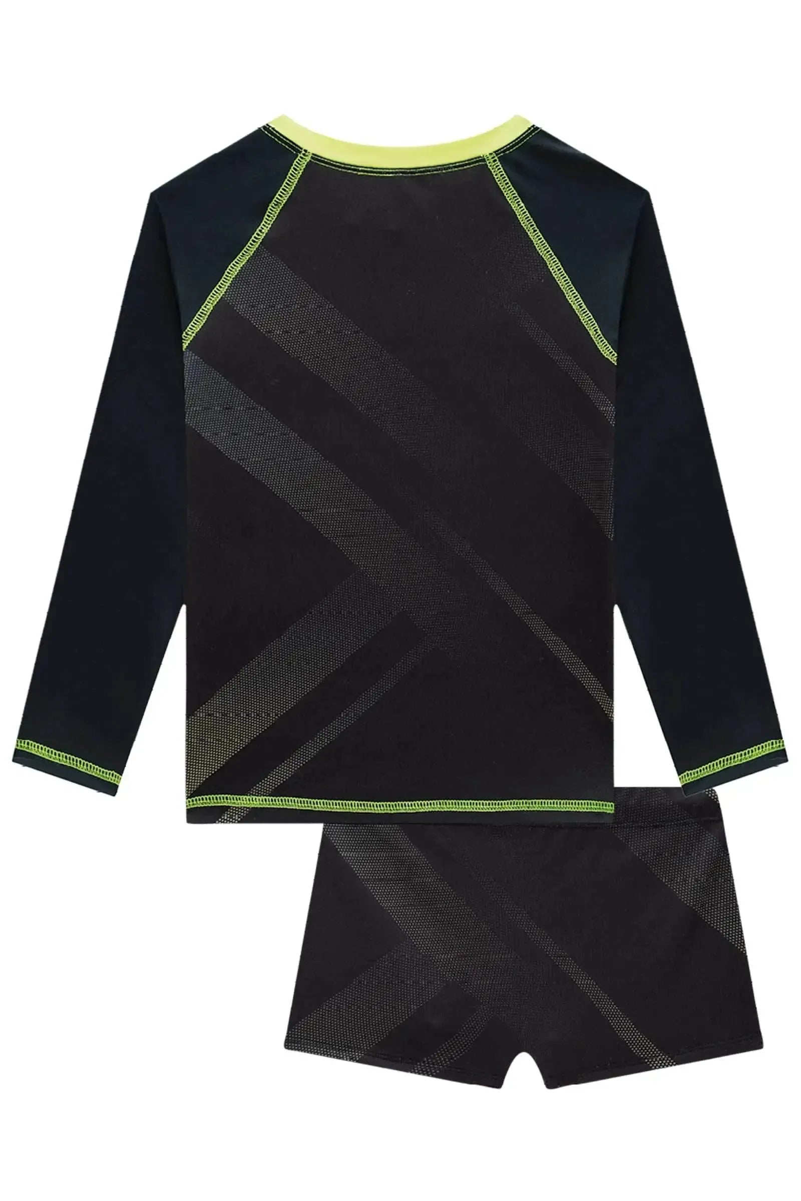 Conjunto de Camiseta e Sunga em Malha UV Dry com Proteção UV50+ 87975 LucBoo Infantil Menino