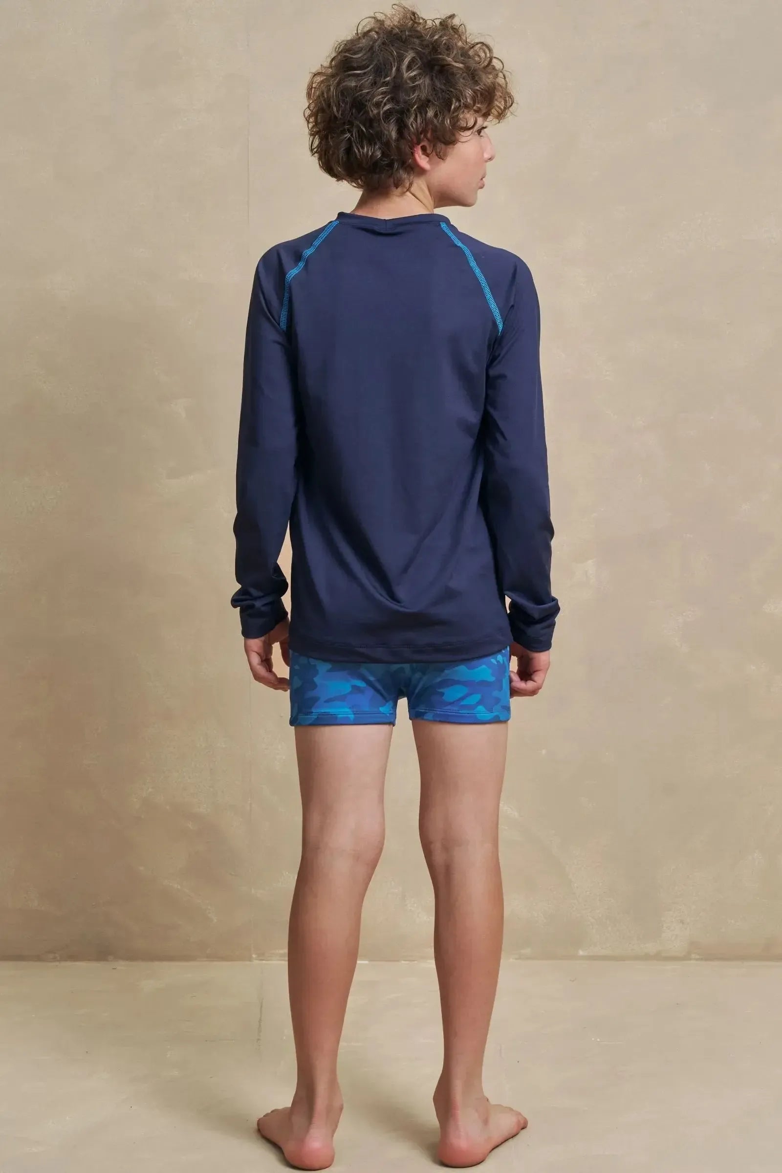 Conjunto de Camiseta e Sunga em Malha Uv Dry com Proteção UV50+ 93349 Johnny Fox Teen Menino