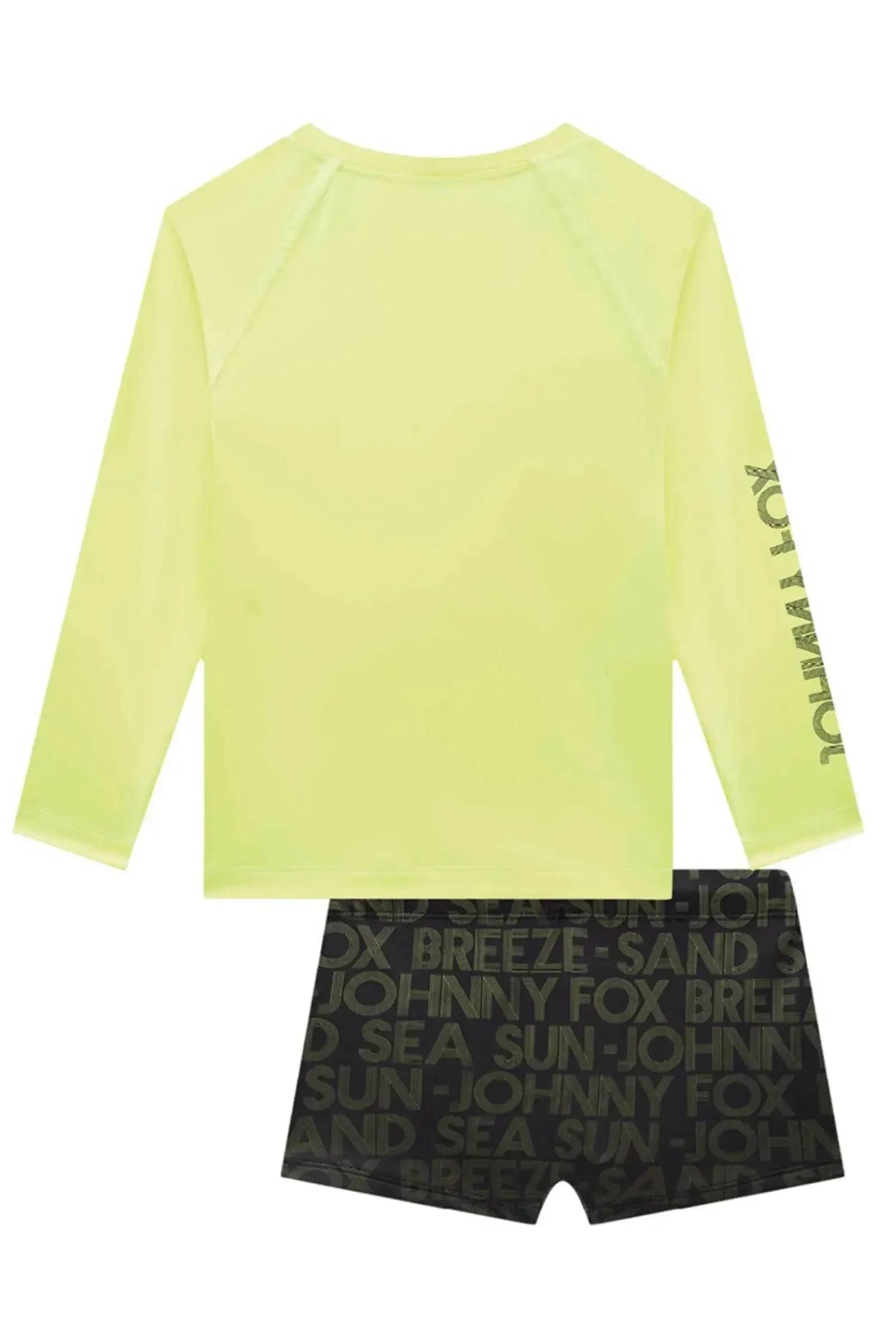 Conjunto de Camiseta e Sunga em Malha Uv Dry com Proteção UV50+ 93361 Johnny Fox Teen Menino