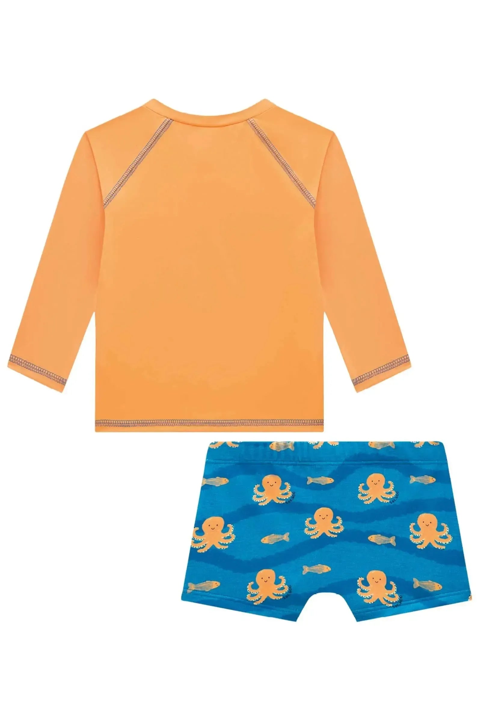 Conjunto de Camiseta e Sunga em Malha UV Dry com Proteção UV50+ 95748 LucBoo Bebê Menino