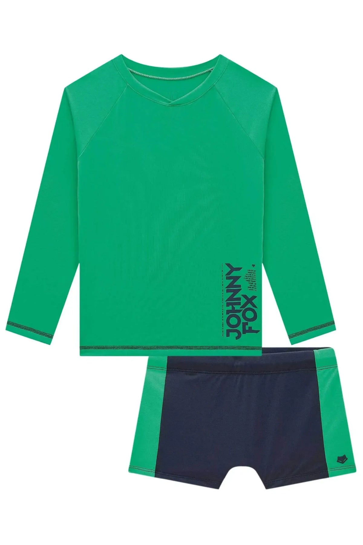 Conjunto de Camiseta e Sunga em Malha Uv Dry com Proteção UV50+ 99025 Johnny Fox Teen Menino