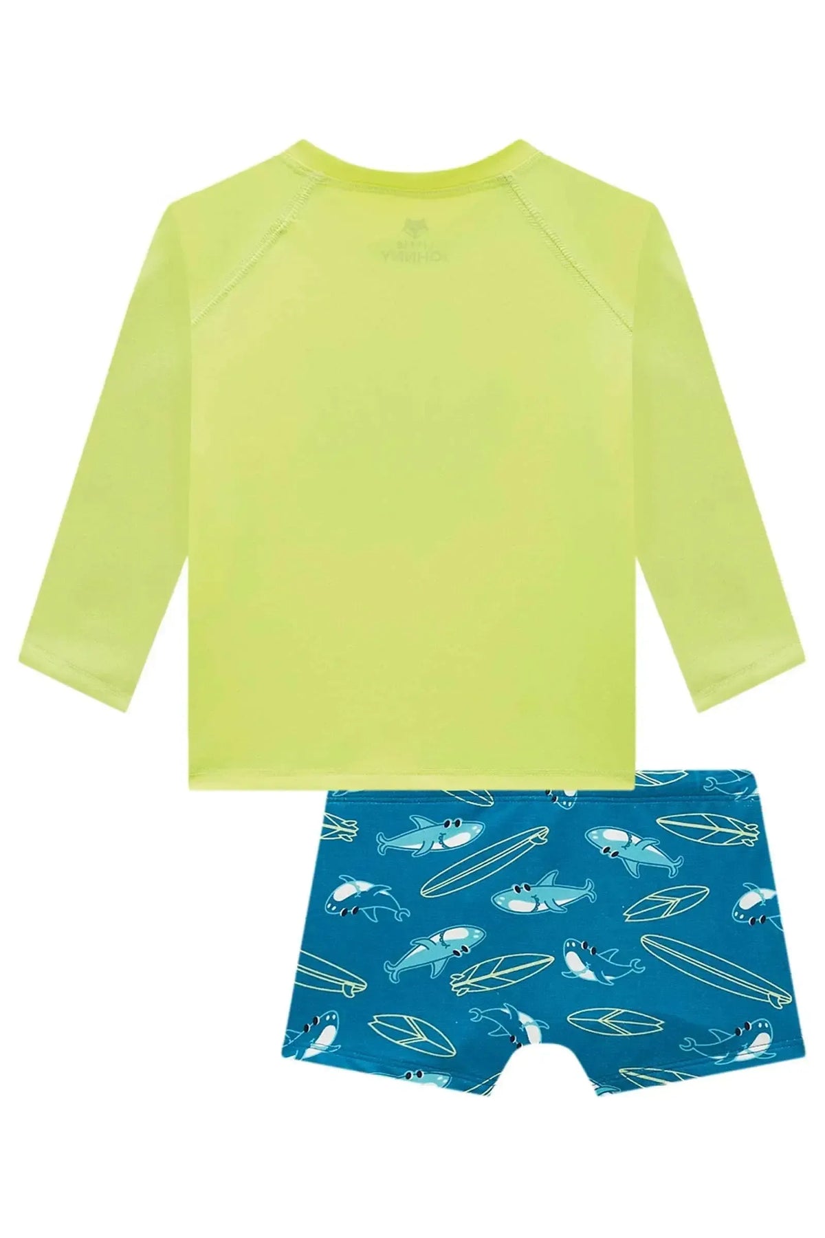 Conjunto de Camiseta e Sunga em Malha Uv Dry com Proteção UV50+ 99571 Johnny Fox Teen Menino