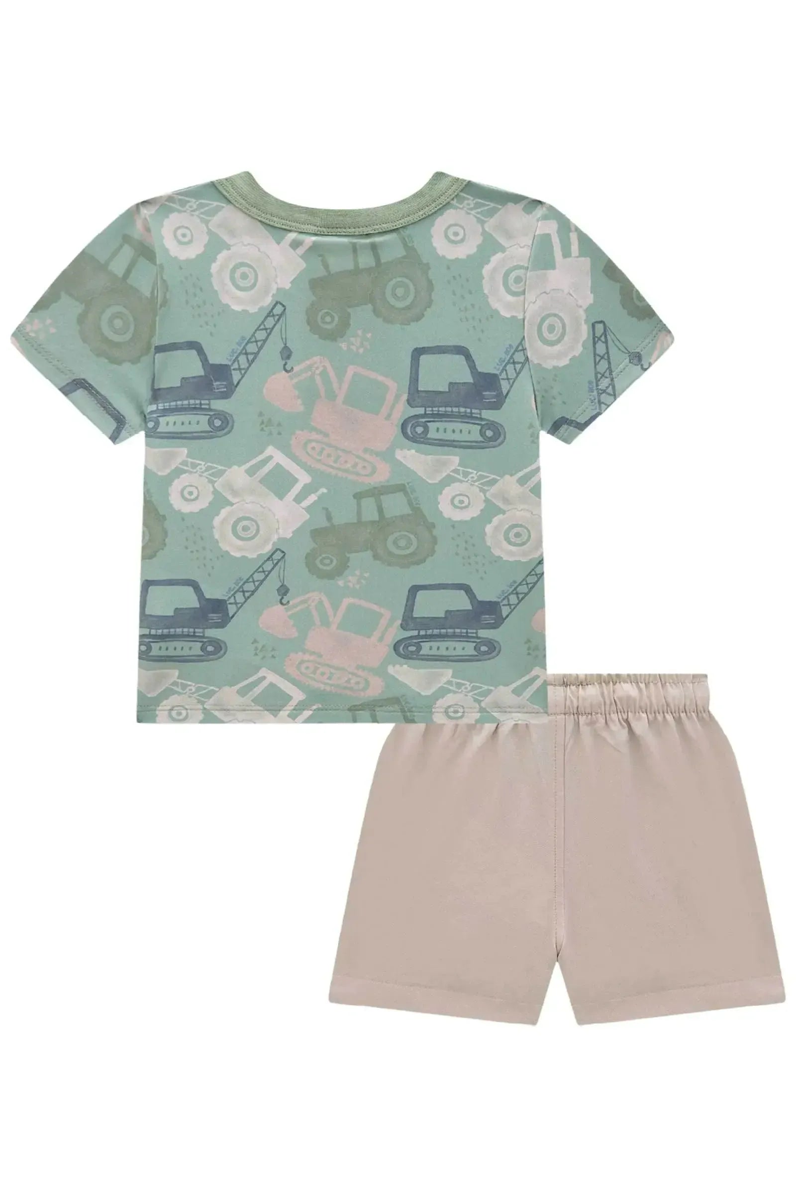 Conjunto de Camiseta em Malha Comfy e Bermuda em Nylon Tecnospan com Elastano 83832 LucBoo Bebê Menino