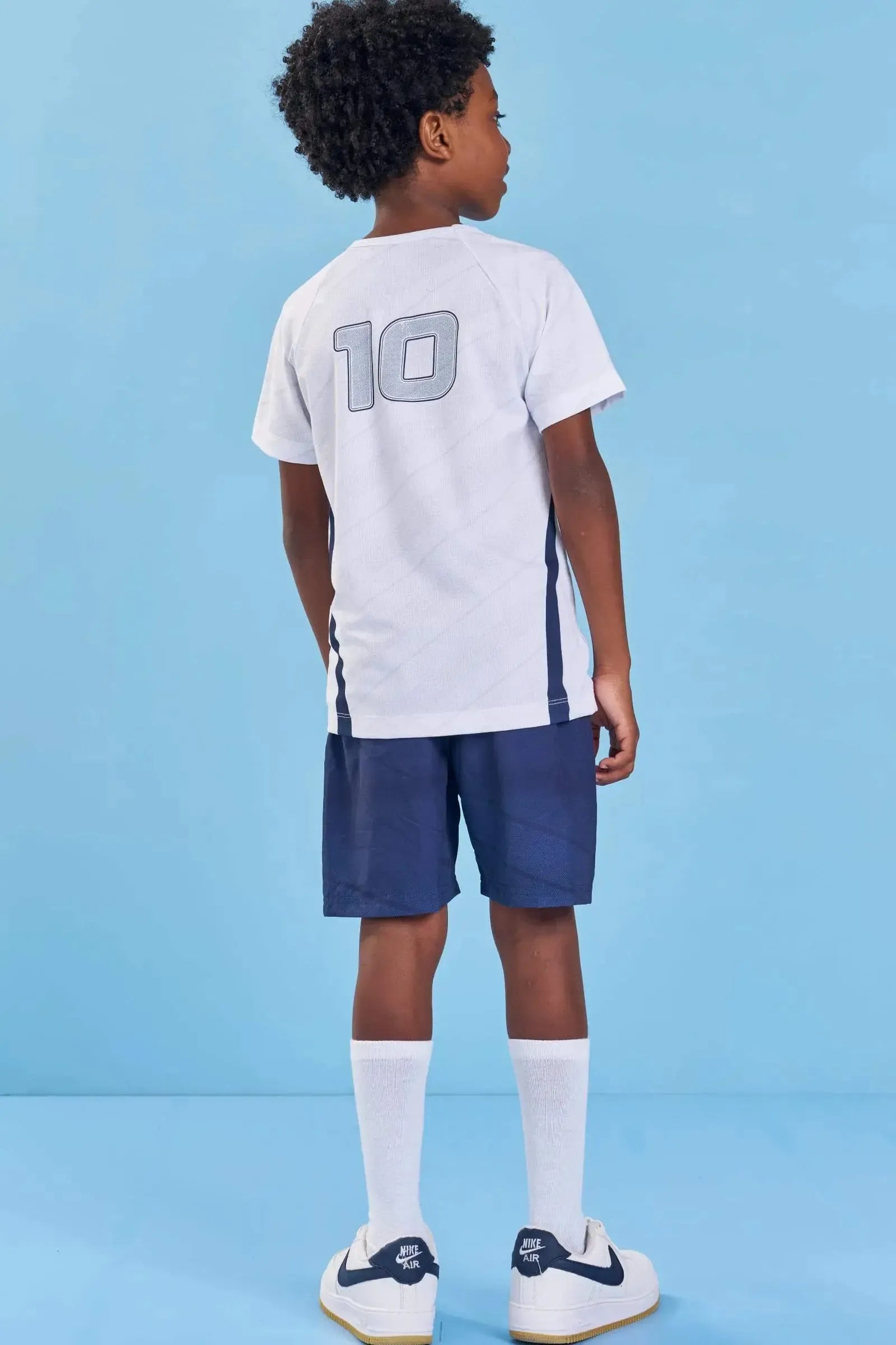 Conjunto de Camiseta em Malha Dry Space Green e Bermuda em Nylon Ergonomic com Elastano 88786 LucBoo Infantil Menino