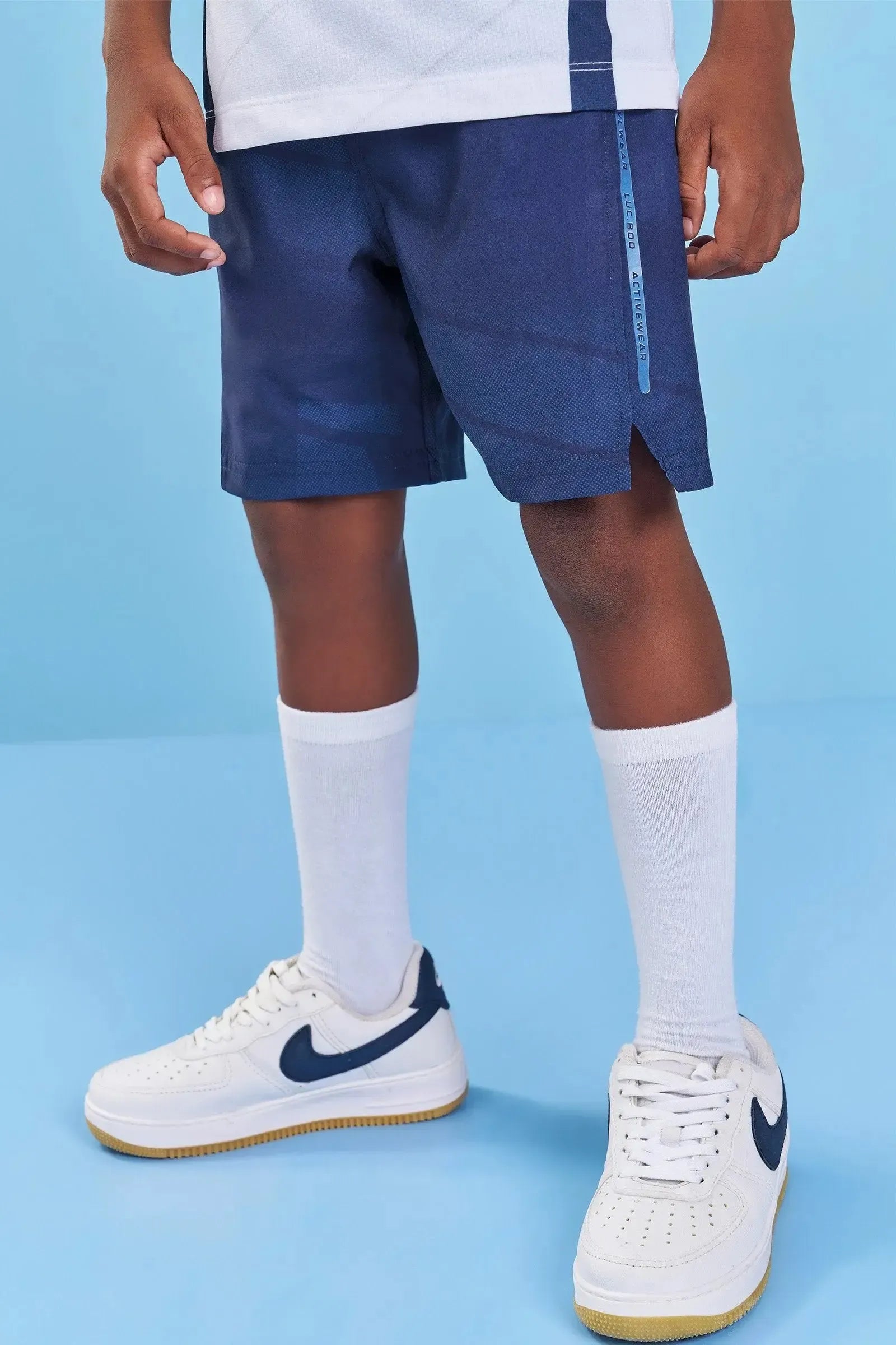 Conjunto de Camiseta em Malha Dry Space Green e Bermuda em Nylon Ergonomic com Elastano 88786 LucBoo Infantil Menino