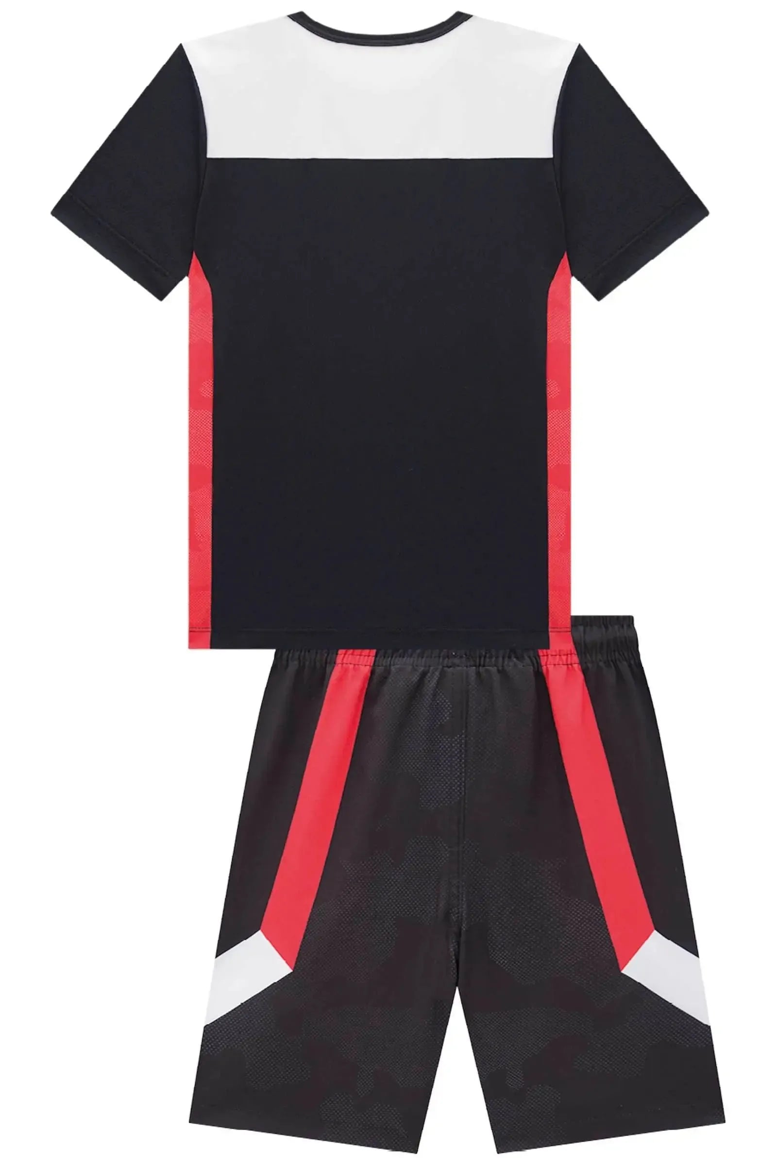Conjunto de Camiseta em Malha Dry Yuki e Bermuda em Nylon Ergonomic 84236 LucBoo Infantil Menino