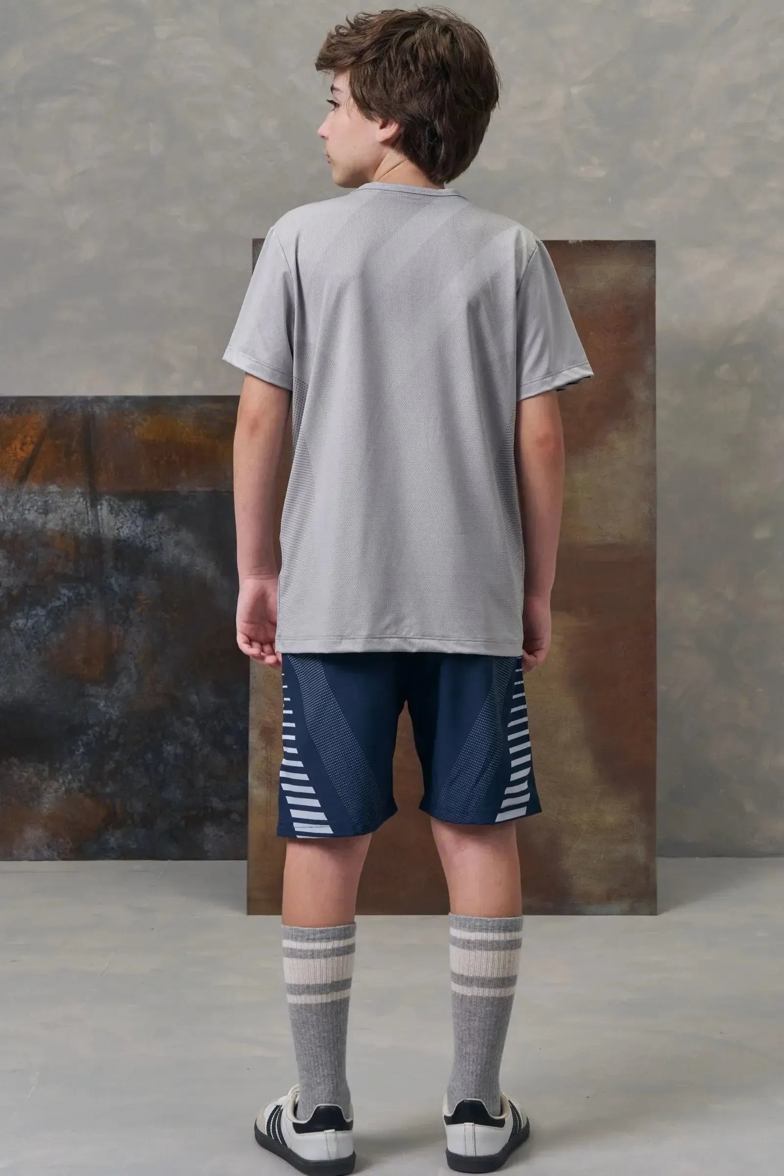 Conjunto de Camiseta em Malha Dry Yuki e Bermuda em Nylon Ergonomic com Elastano 96067 Johnny Fox Teen Menino
