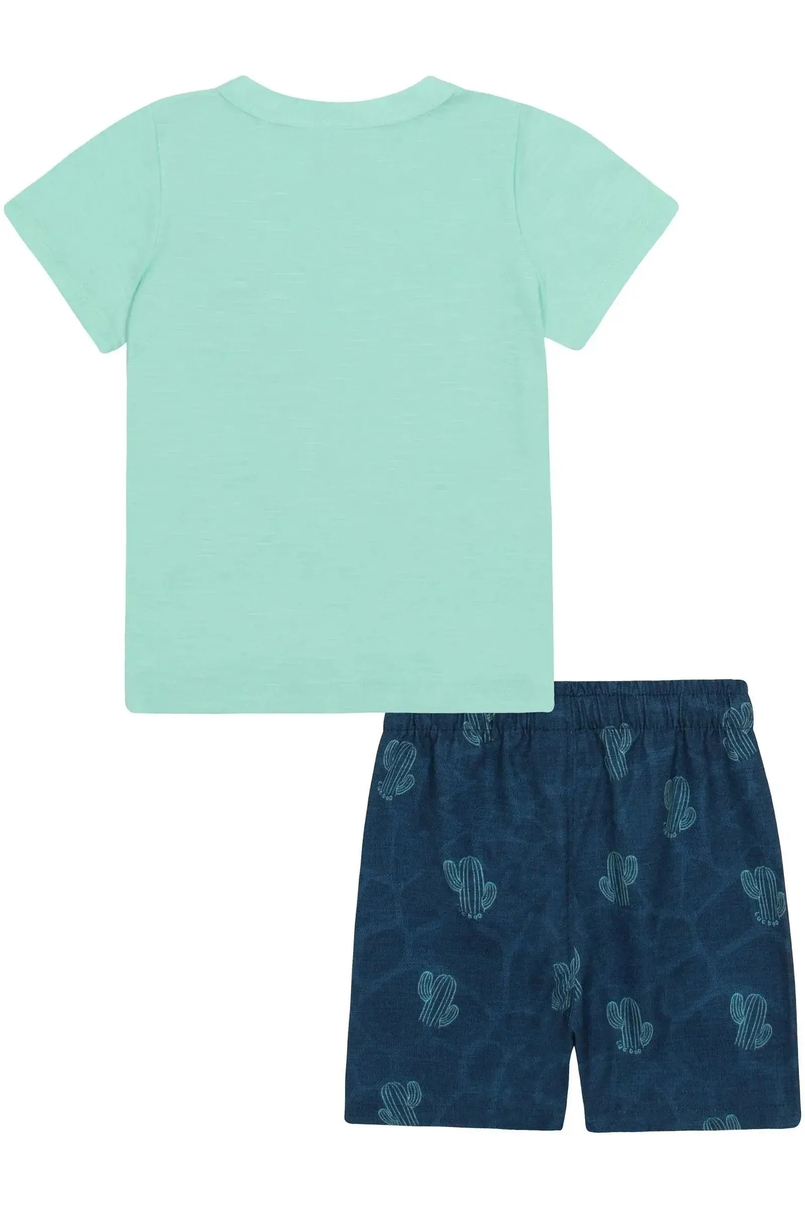 Conjunto de Camiseta em Malha Flamê e Bermuda em Nylon Ergonomic com Elastano 86613 LucBoo Bebê Menino