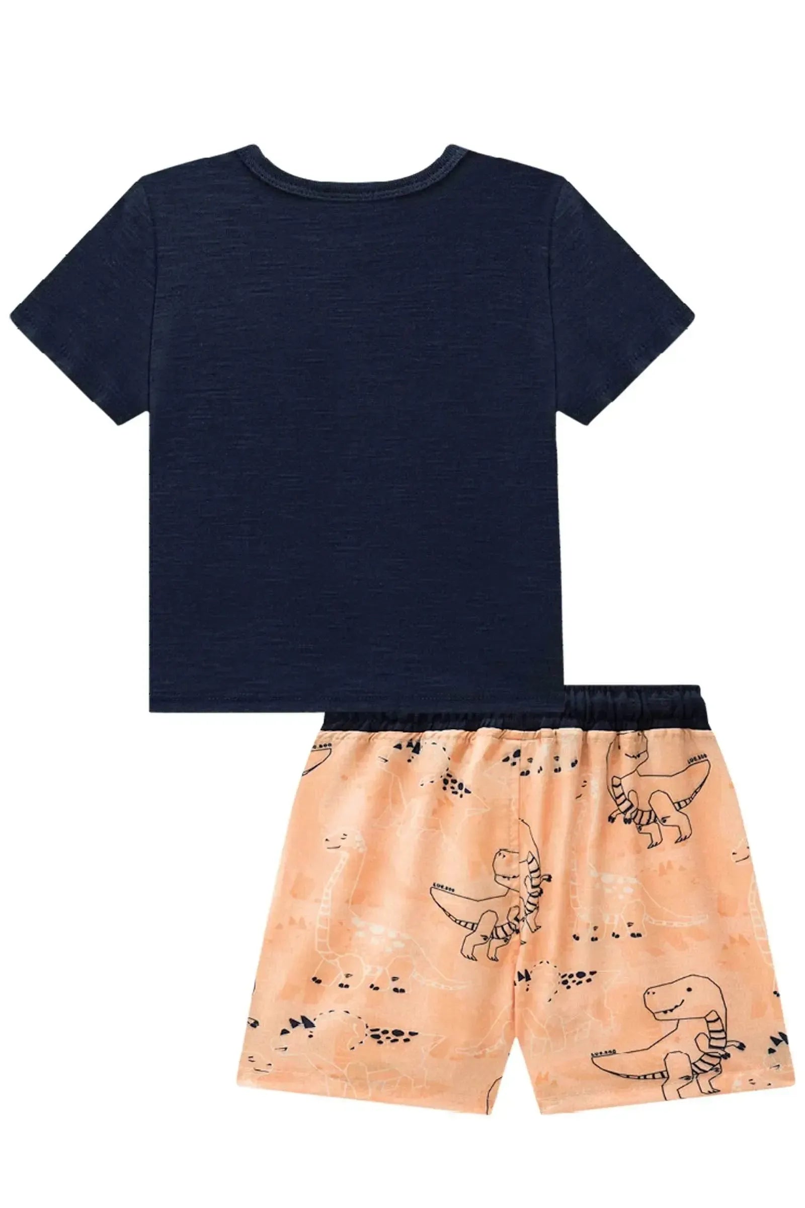 Conjunto de Camiseta em Malha Flamê e Bermuda em Nylon Ergonomic com Elastano 88646 LucBoo Bebê Menino