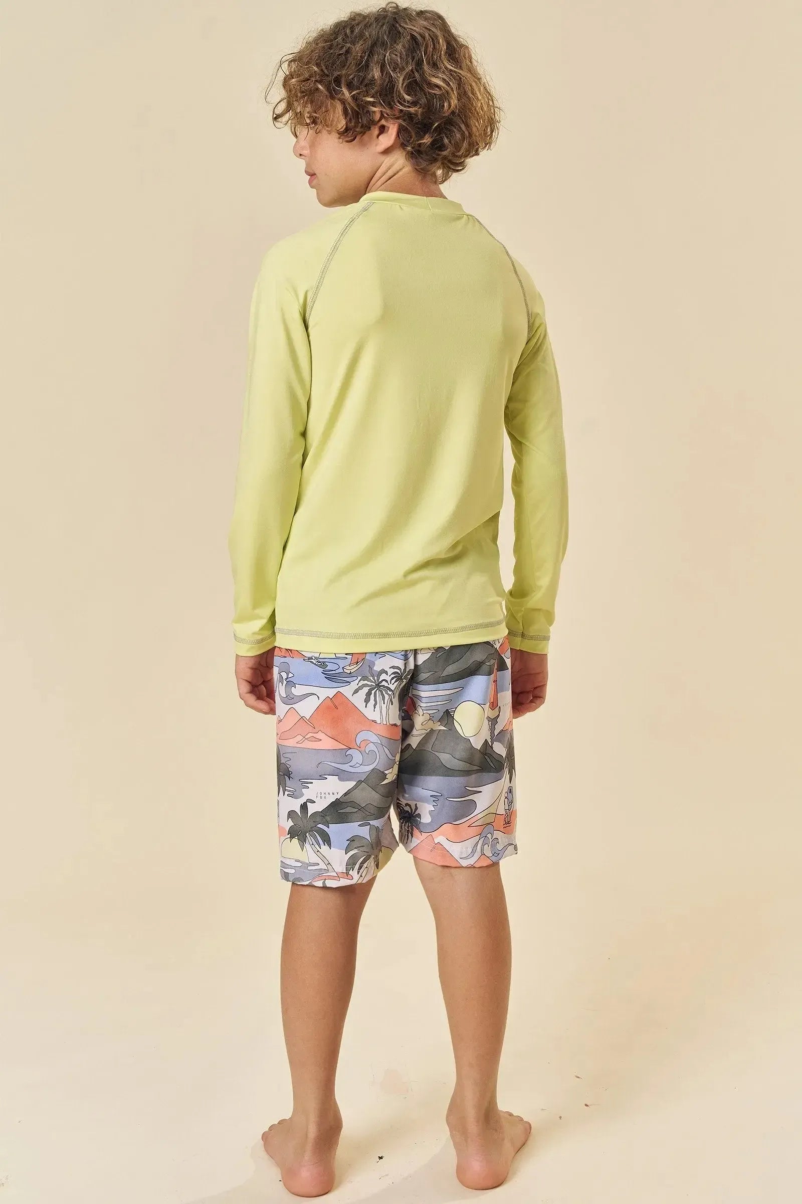 Conjunto de Camiseta em Malha Uv Dry com Proteção UV50+ e Bermuda em Nylon Ergonomic com e 85442 Johnny Fox Teen Menino
